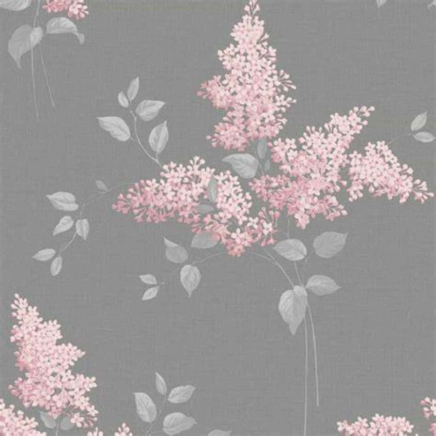 Gray and Pink, pink lilac blossoms, gray leaves, SD Desktop Wallpaper