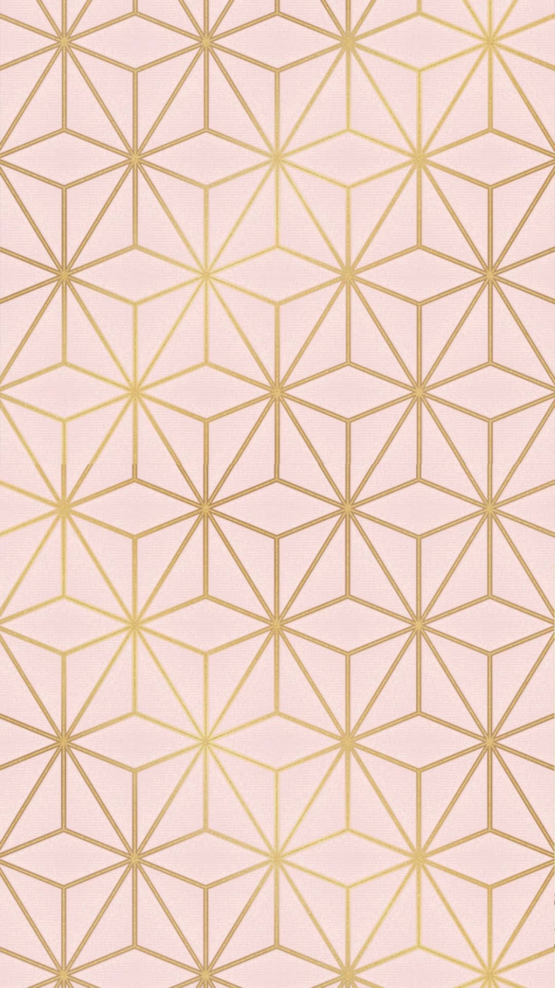 pink, gold, geometric pattern, Full HD Phone Wallpaper