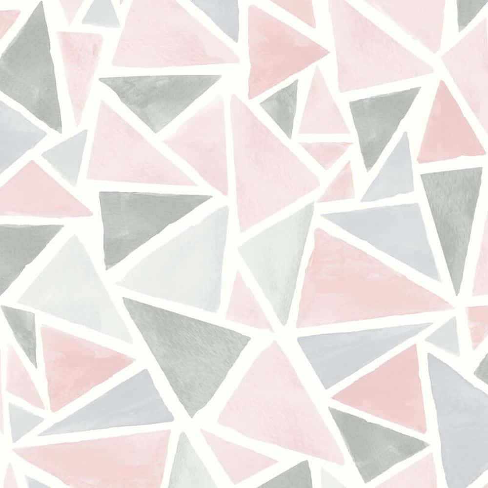 pastel pink, gray, triangles, SD Desktop Wallpaper