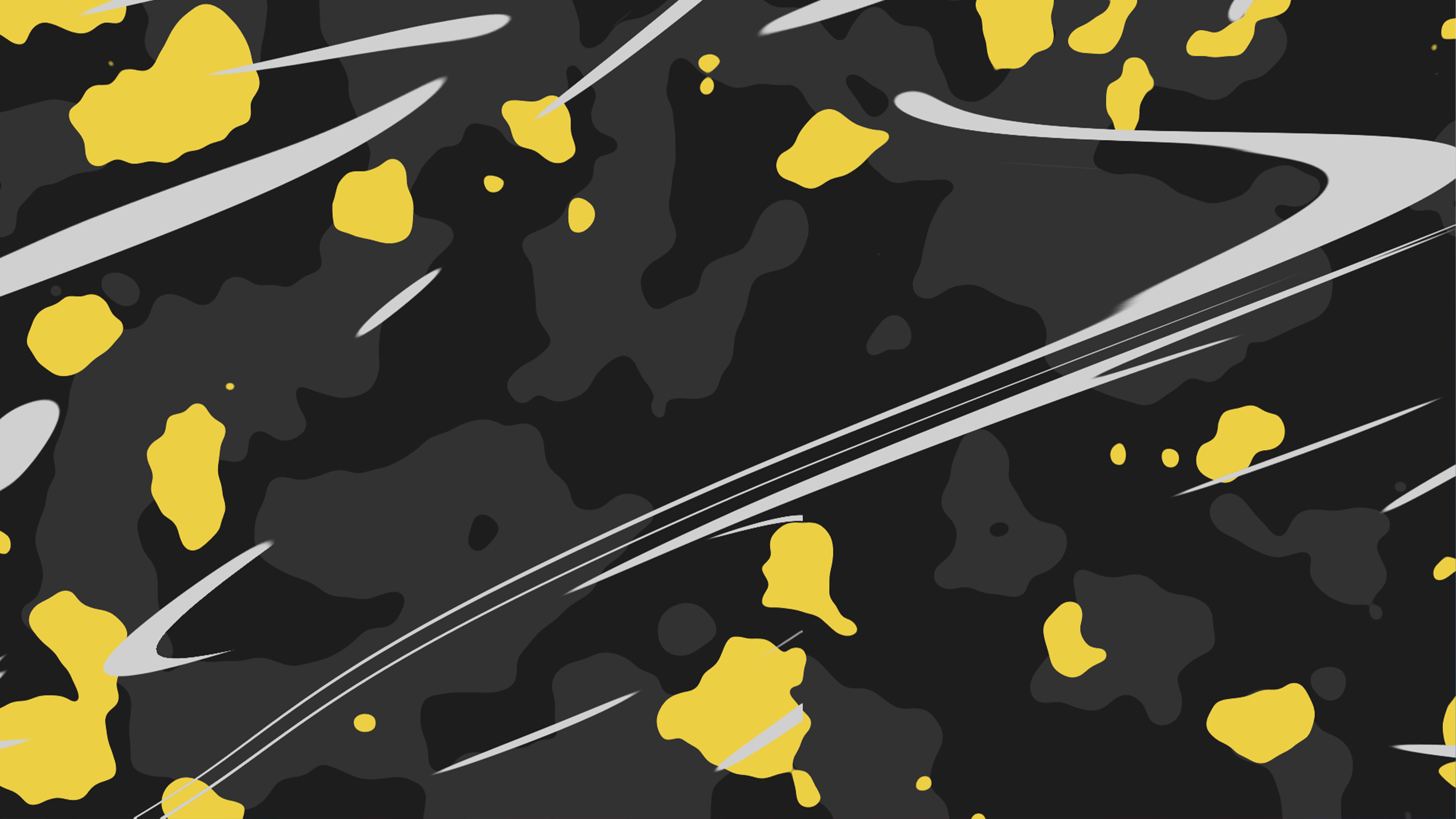 Gray And Yellow, yellow splatters, white streaks, 8K Desktop Wallpaper