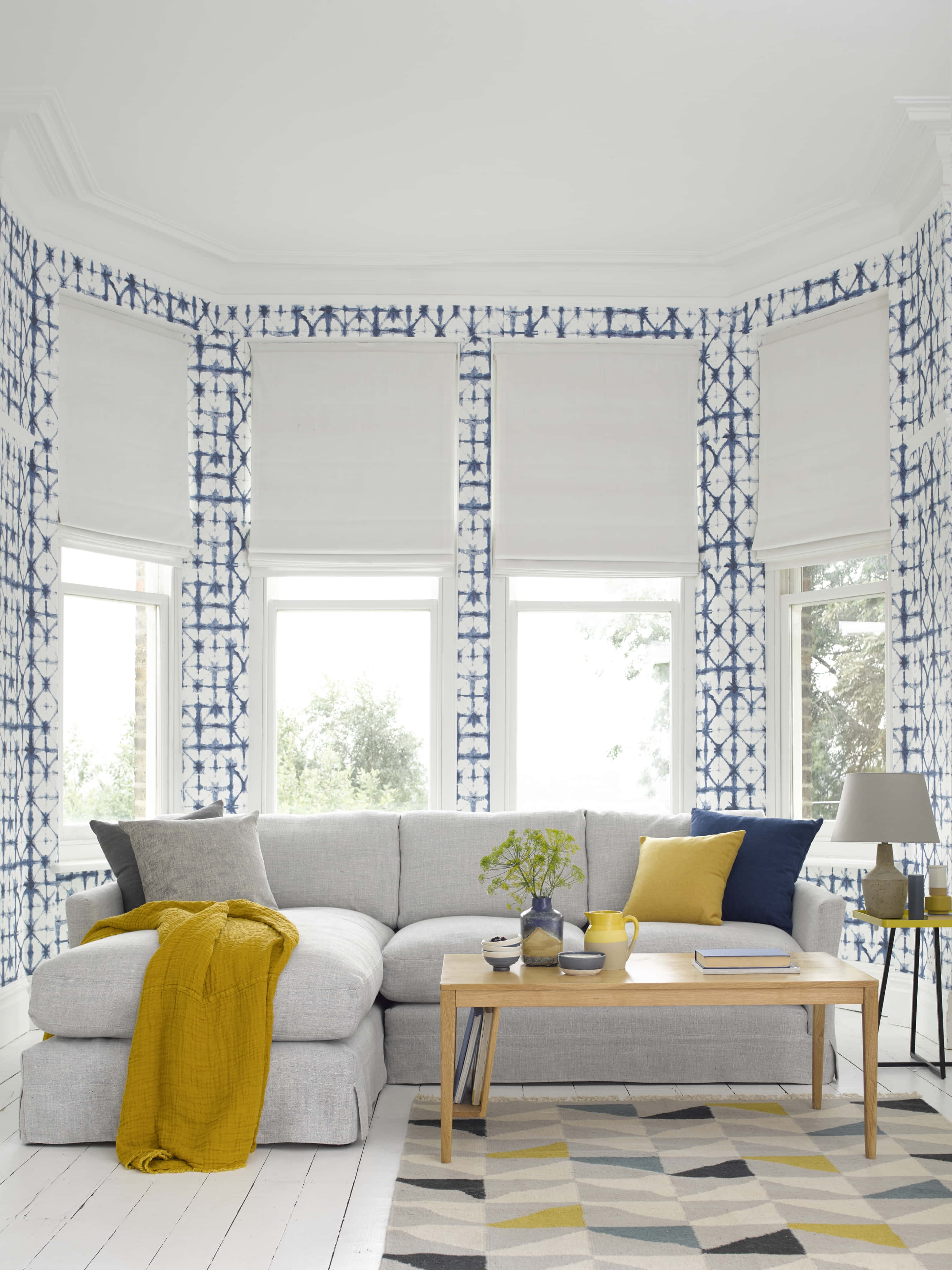 Gray And Yellow, geometric, blue patterned wallpaper, 2K Phone Wallpaper