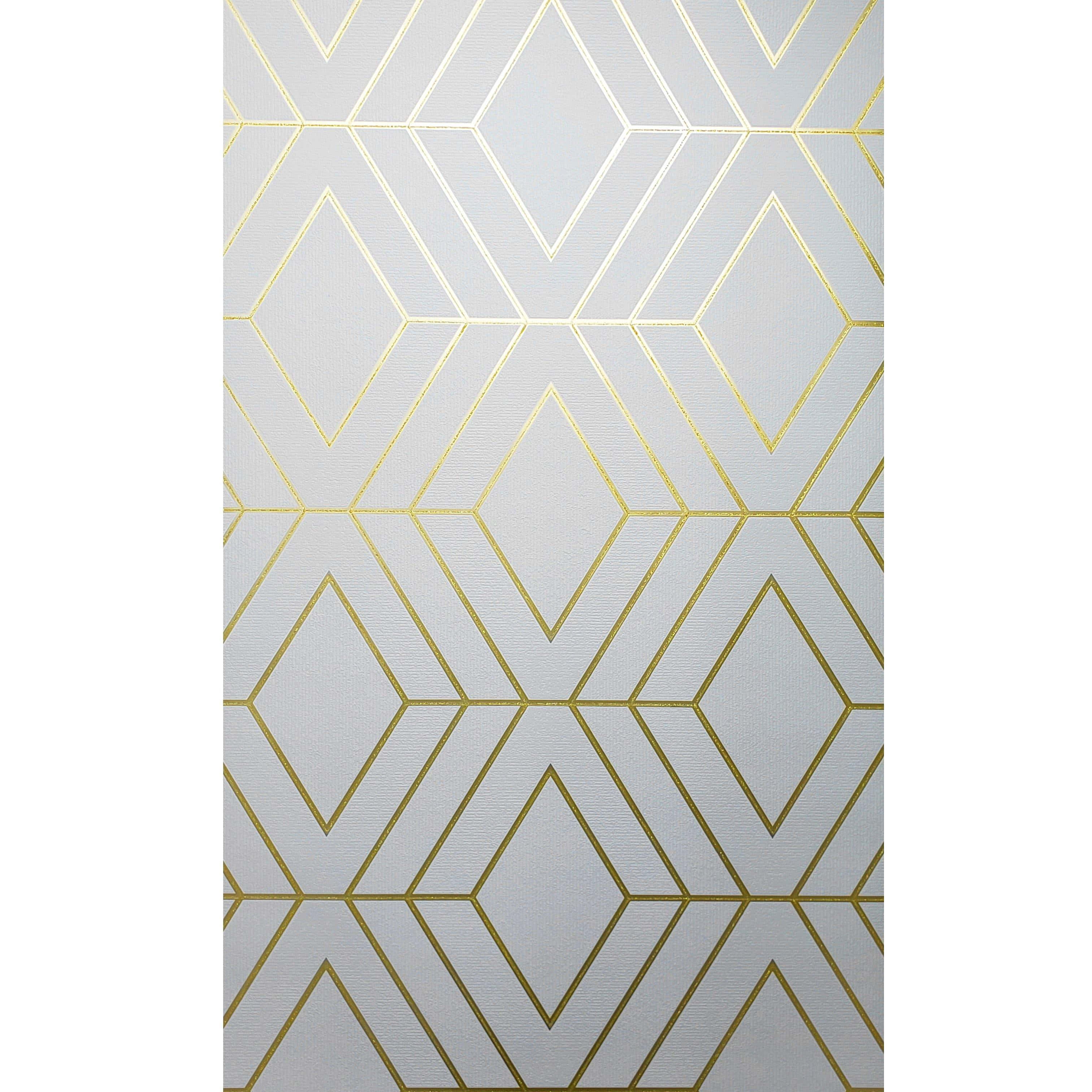 gray and yellow, gold diamond patterns, textured light gray background, 2K Desktop Wallpaper