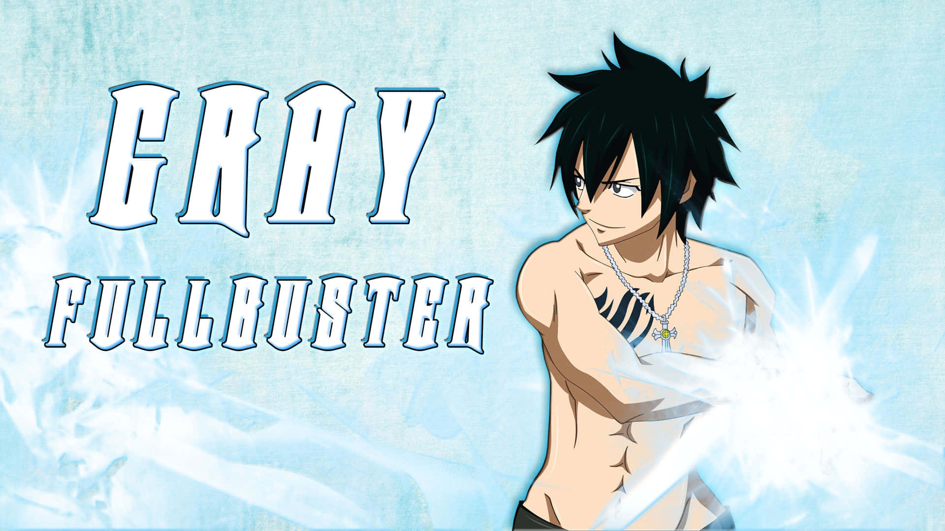 Gray Fullbuster, icy magic, glowing blue energy, Full HD Desktop Wallpaper