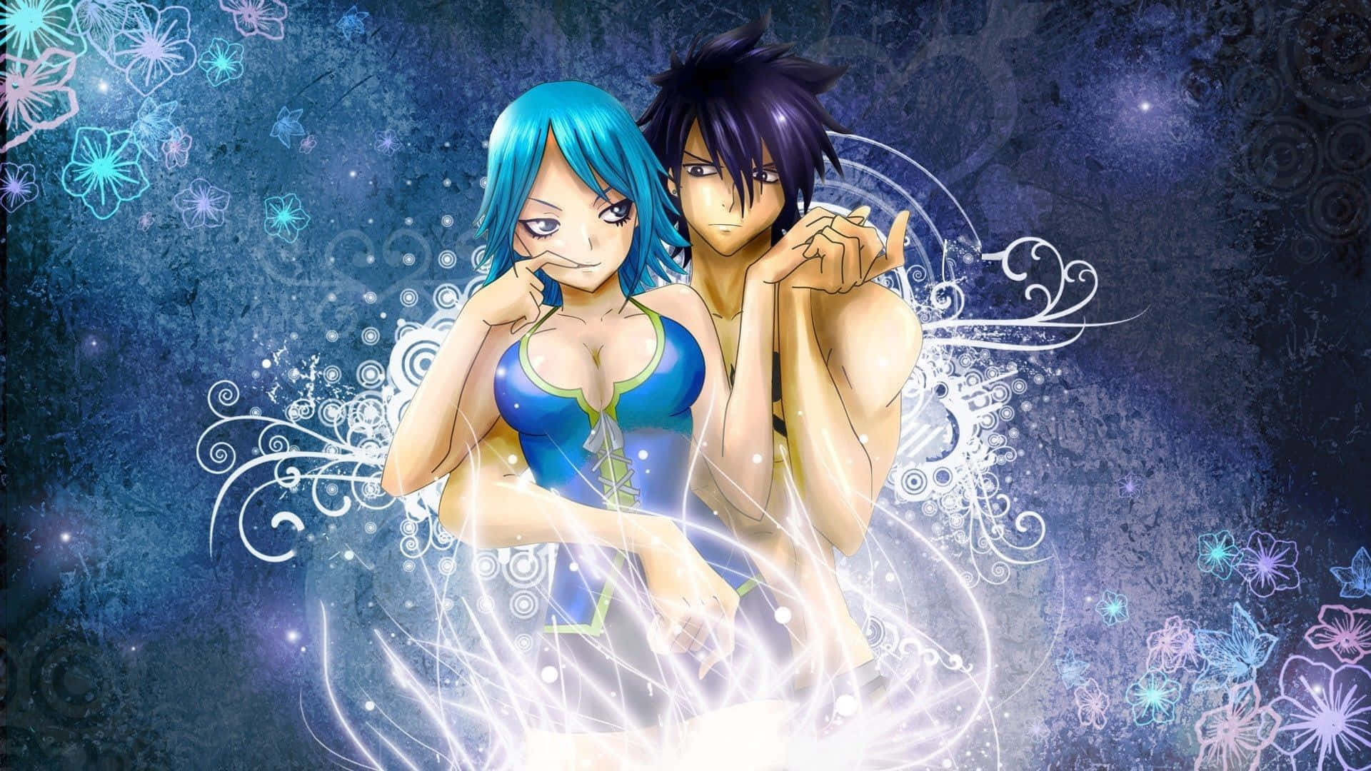 Gray Fullbuster, blue hair, dark hair, Full HD Desktop Wallpaper