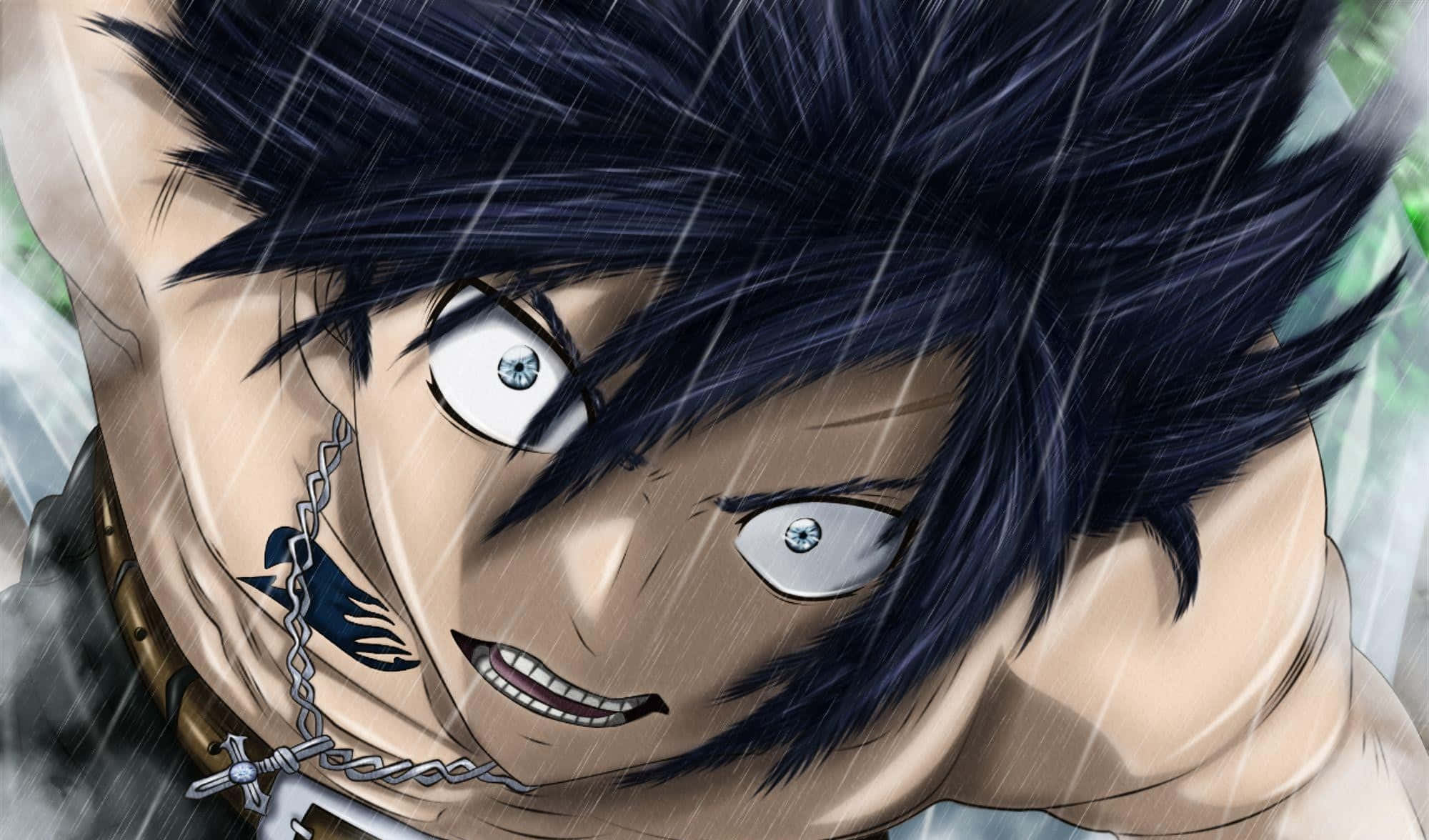 Gray Fullbuster, spiky black hair, glowing eyes, Full HD Desktop Wallpaper