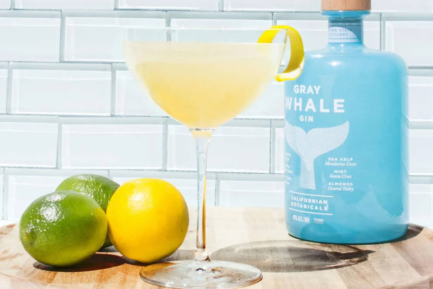 Gray Whale Gin, coupe glass, blue gin bottle, HD Desktop Wallpaper