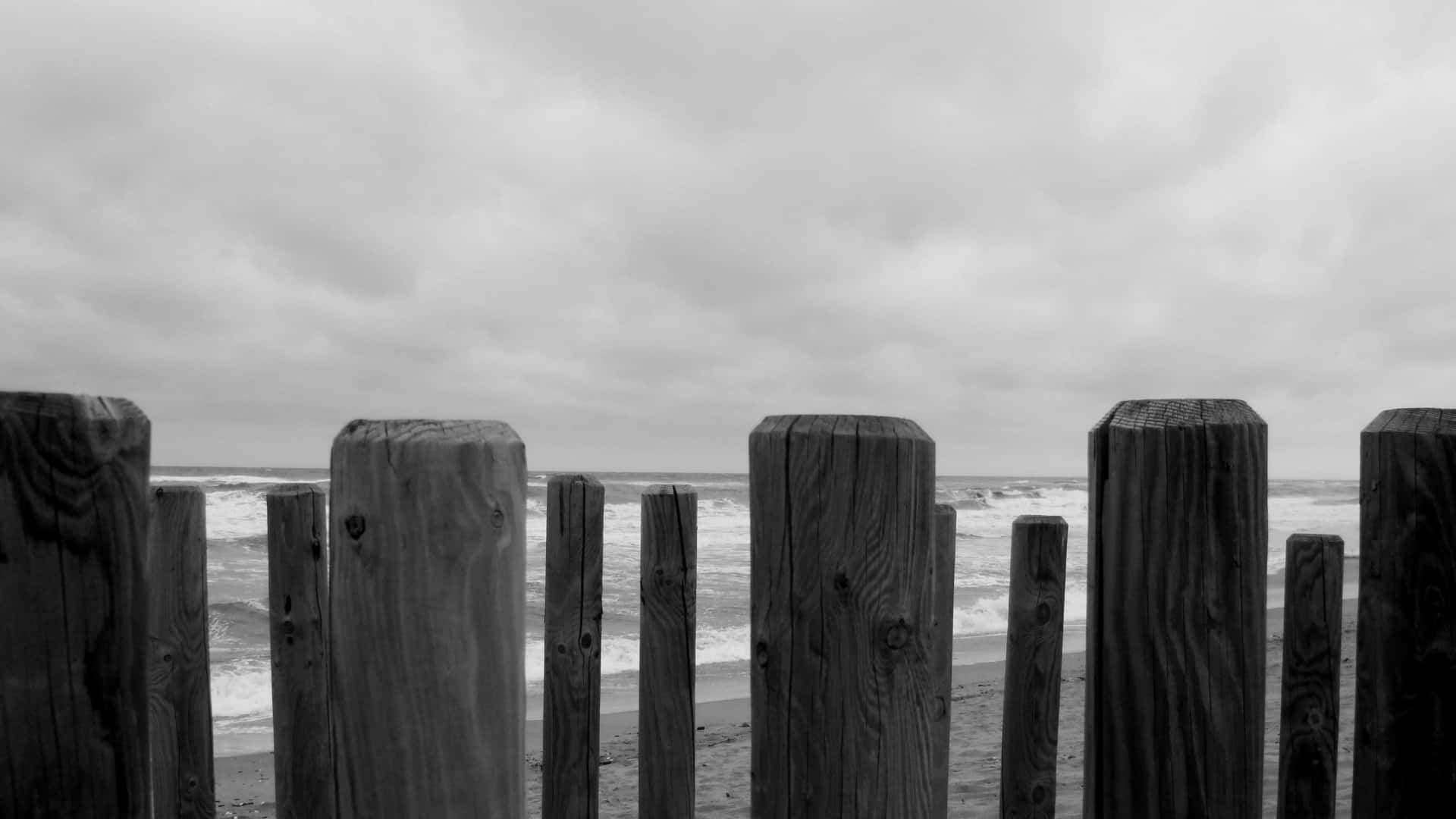 Grey Desktop, wooden fence, weathered wooden posts, Full HD Desktop Wallpaper