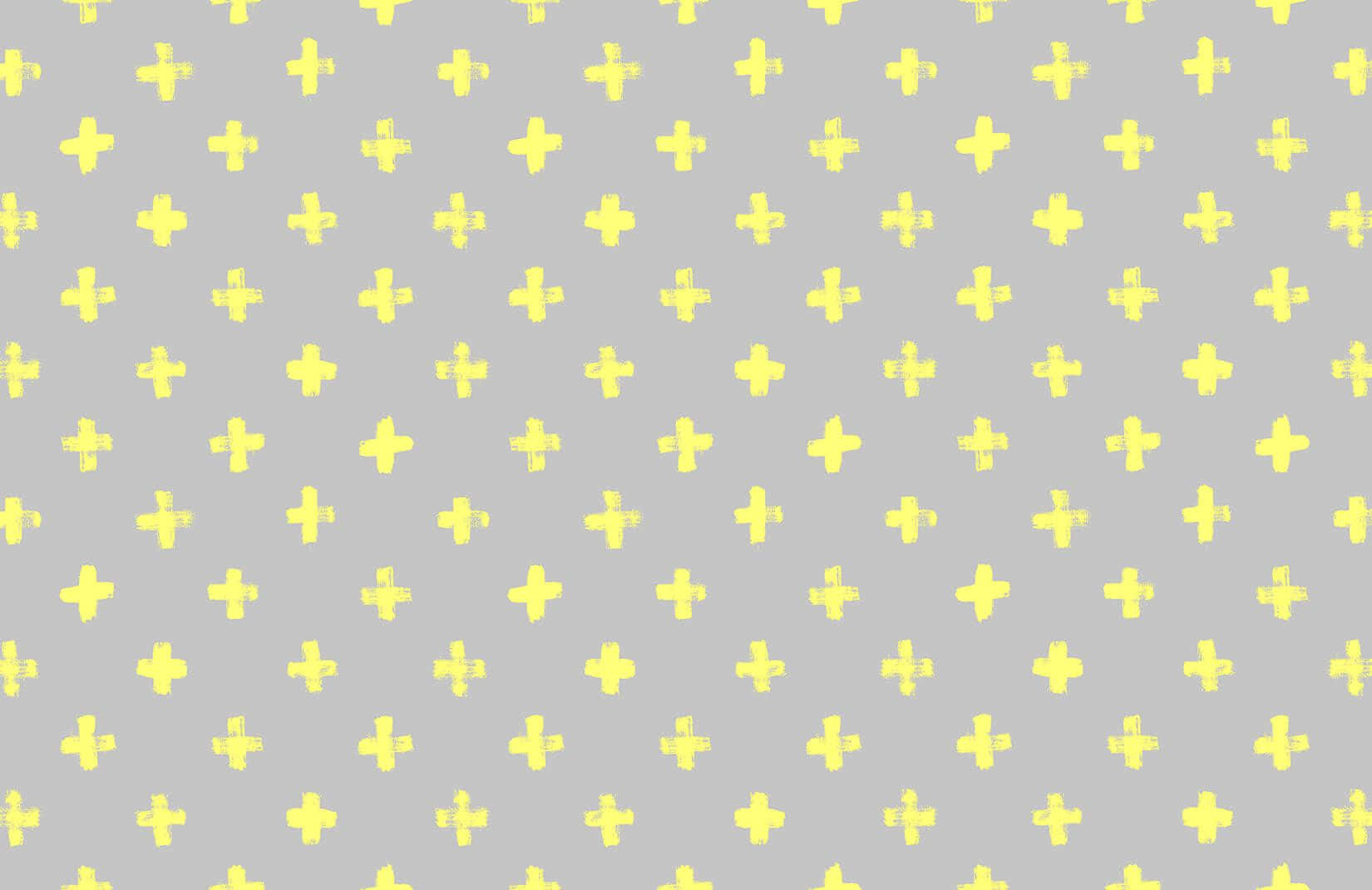 gray, yellow, cross, HD Desktop Wallpaper