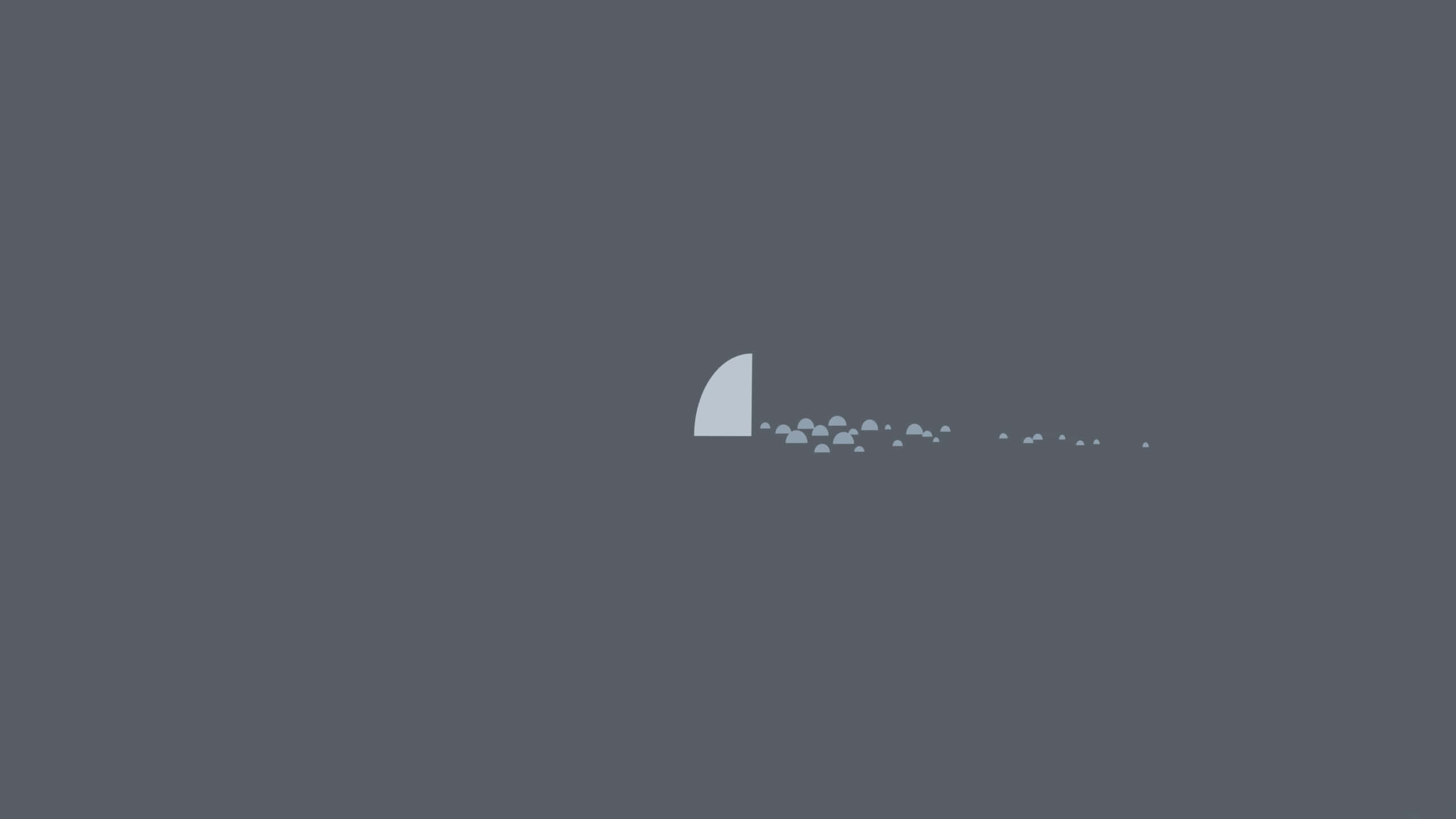 shark fin, water droplets, solid dark gray background, 2K Desktop Wallpaper