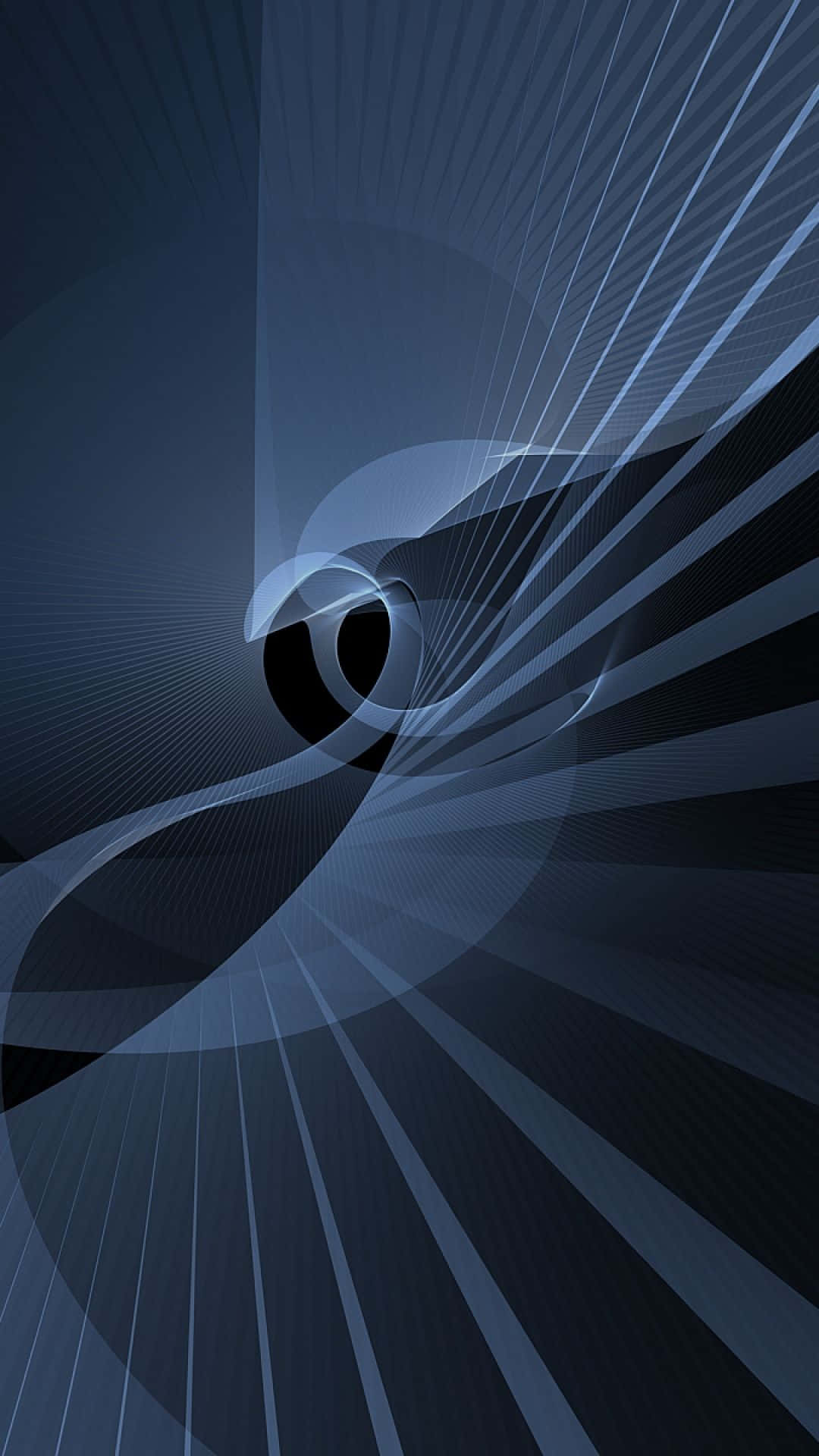 HD Gray Curve Abstract Phone, blue and black lines, spirals inward, Full HD Phone Wallpaper