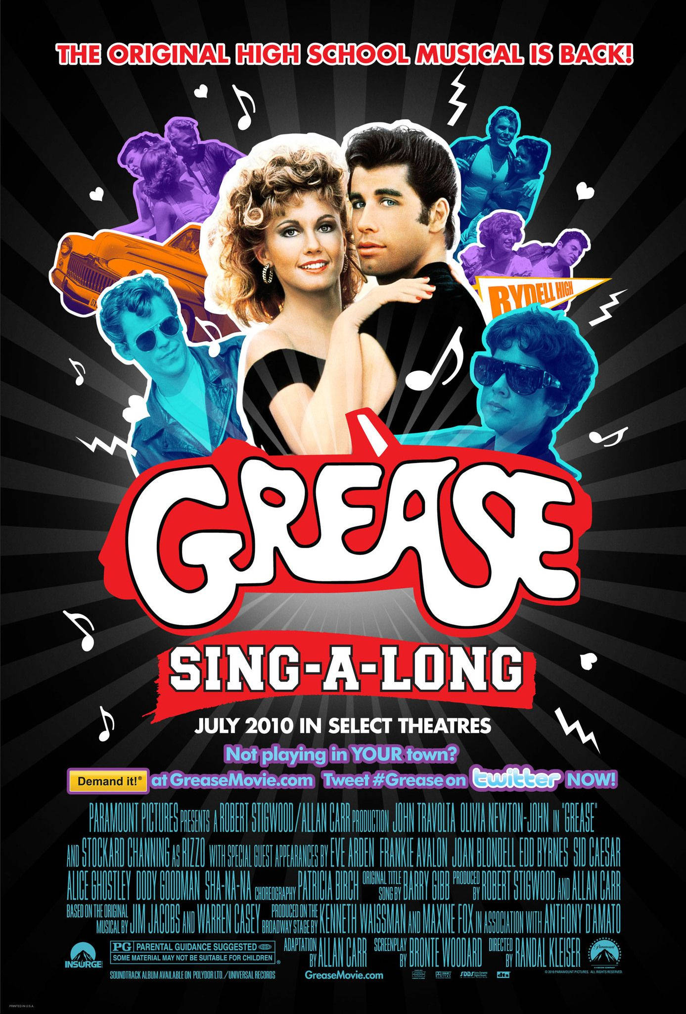 Grease, 1950s musical, main characters, Full HD Phone Wallpaper