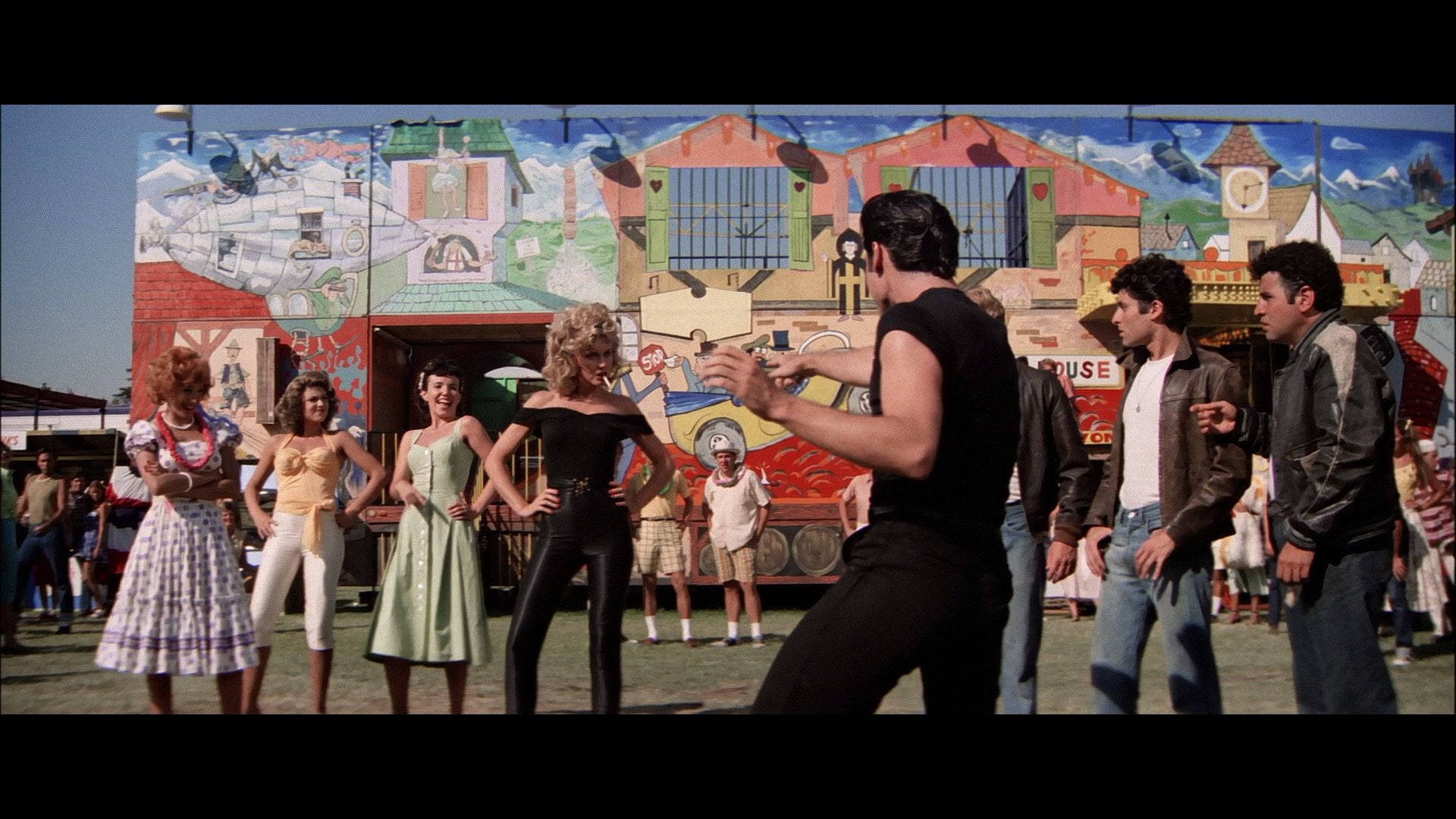 Grease, black, colorful mural backdrop, Full HD Desktop Wallpaper