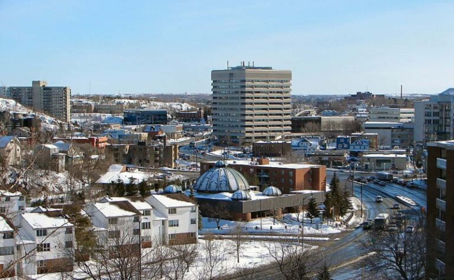Greater Sudbury, downtown, glass-domed building, HD Desktop Wallpaper