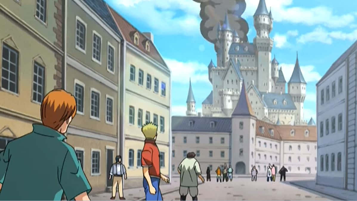 Greed Island, anime characters, cobblestone street, SD Desktop Wallpaper