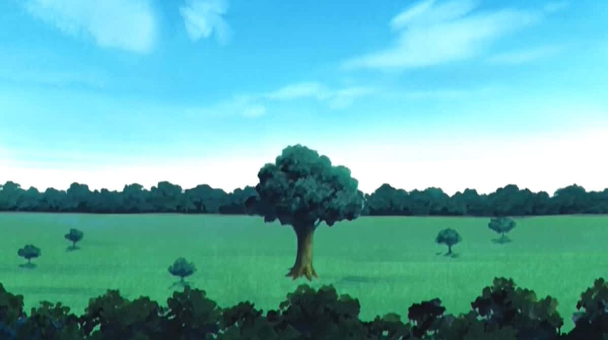 Greed Island, vast green field, bright blue sky, SD Desktop Wallpaper