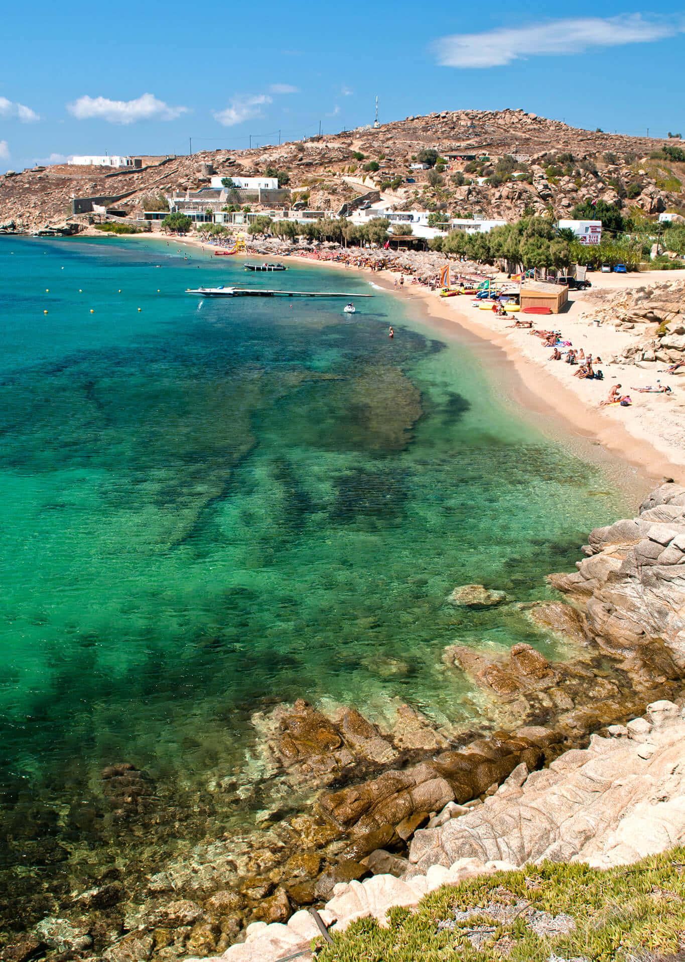 Greek Beach, turquoise waters, rocky shore, HD Phone Wallpaper