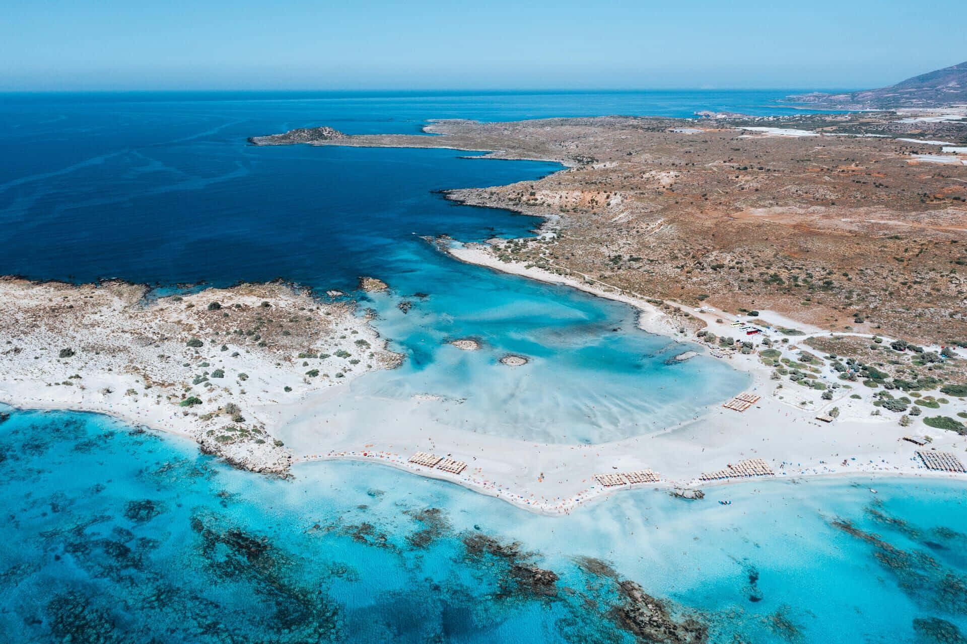 Greek Beach, turquoise lagoon, white sand beaches, Full HD Desktop Wallpaper