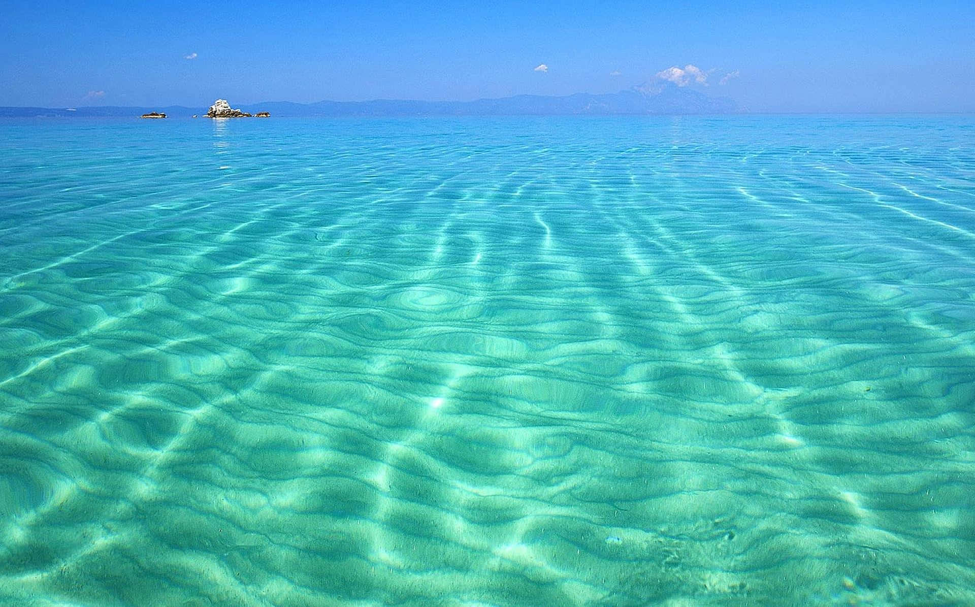 Greek Beach, turquoise waters, white sand, Full HD Desktop Wallpaper