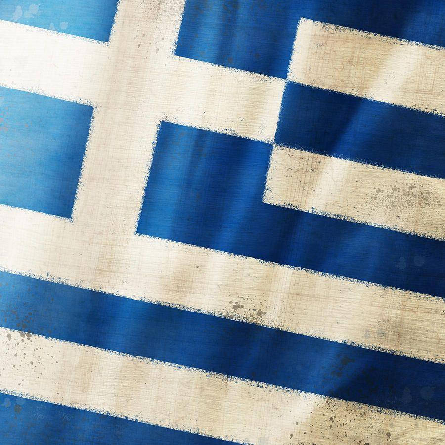 Greek flag, blue and white stripes, cross, SD Desktop Wallpaper