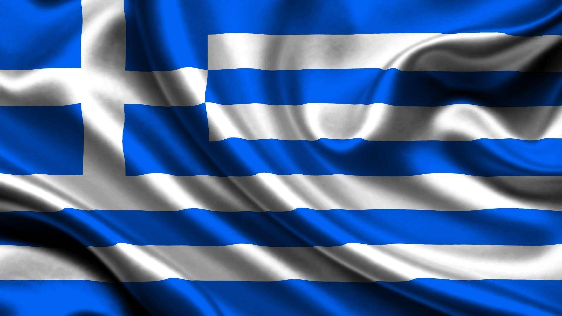 Greek flag, deep blue, white stripes, Full HD Desktop Wallpaper