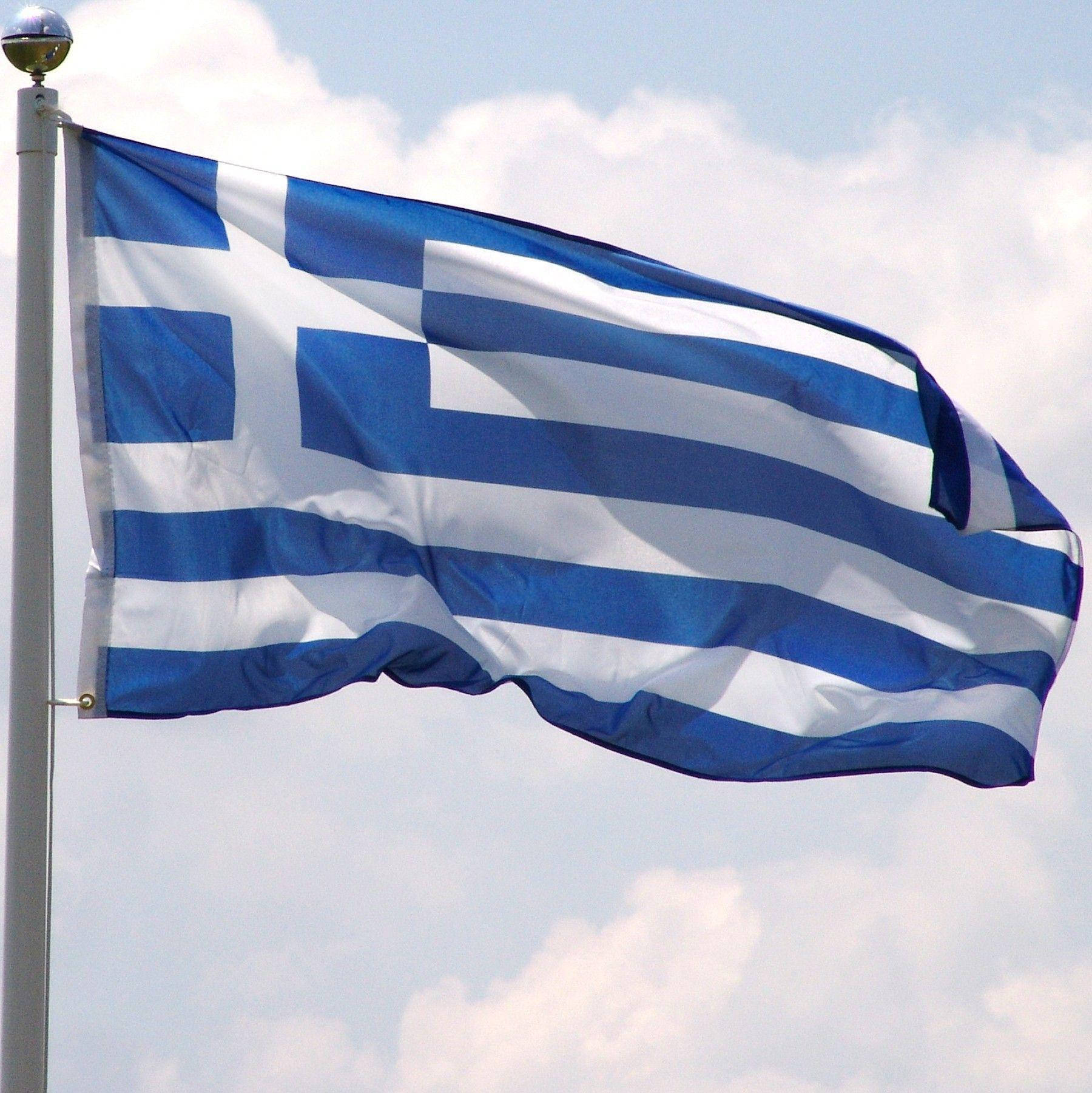 Greek flag, blue and white stripes, cross, HD Phone Wallpaper