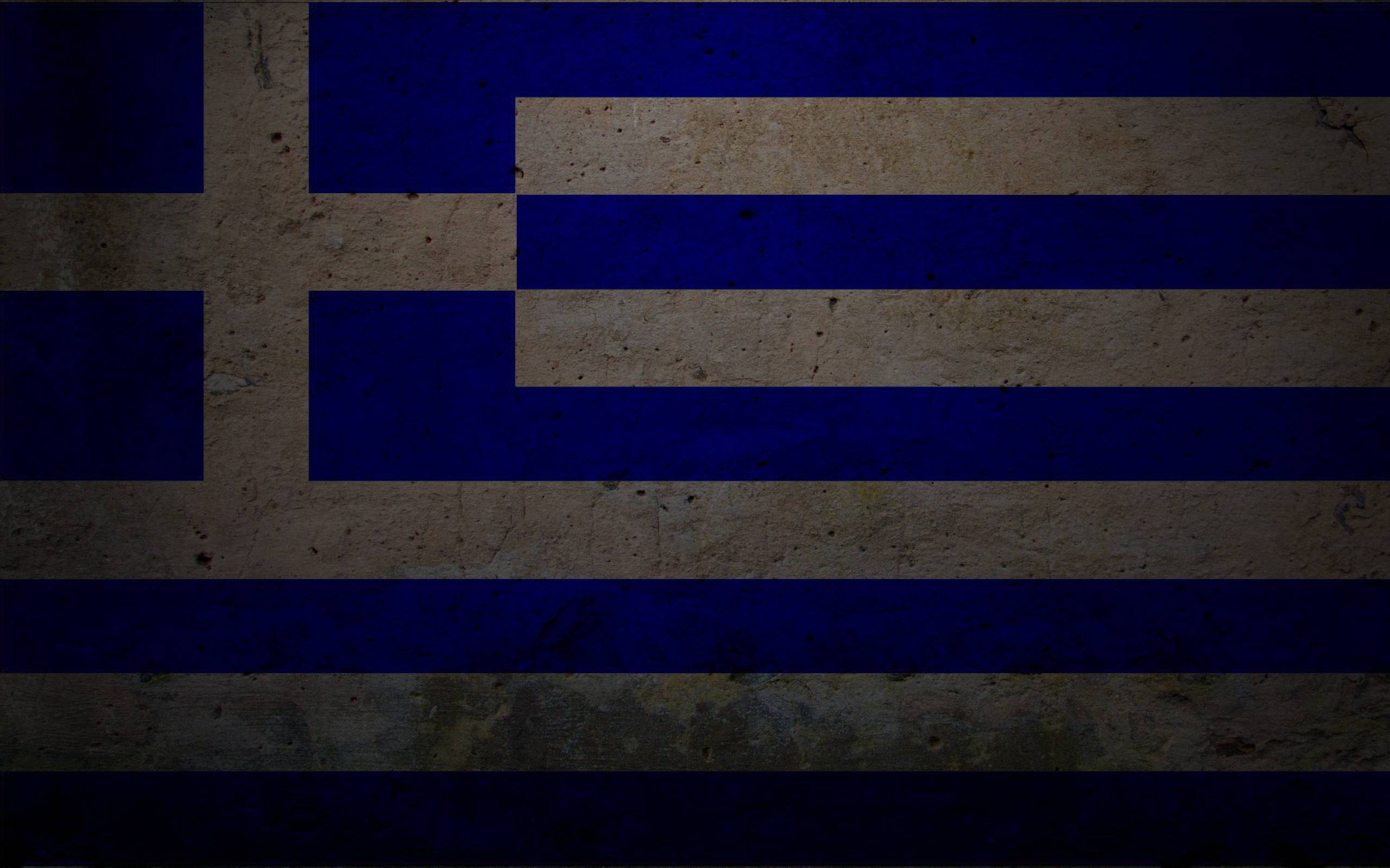 Greek flag, deep blue, faded white, 2K Desktop Wallpaper