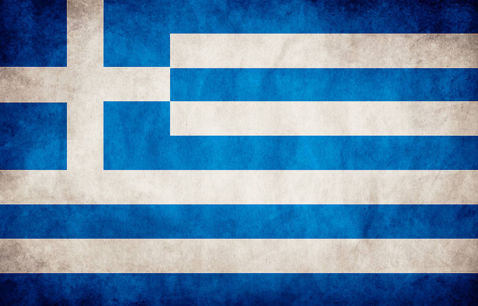 Greek flag, blue and white stripes, cross, Full HD Desktop Wallpaper