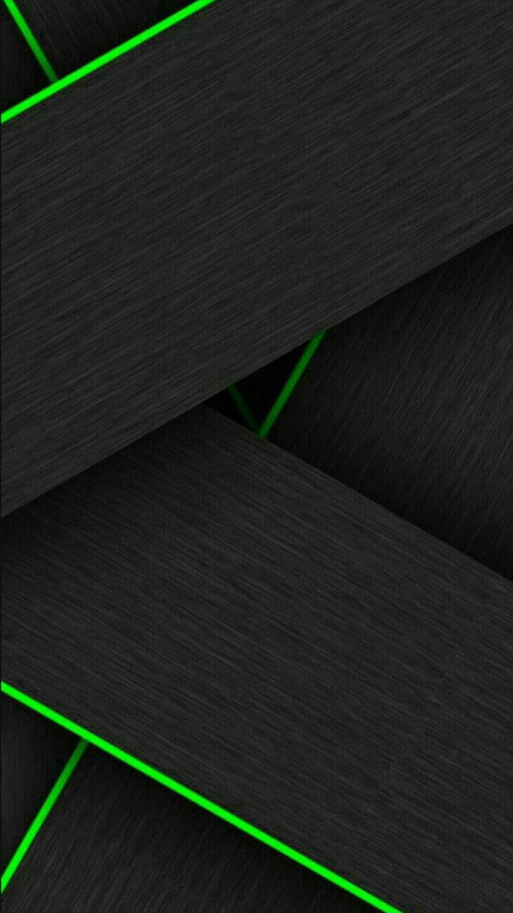 neon green, black panels, geometric pattern, HD Phone Wallpaper