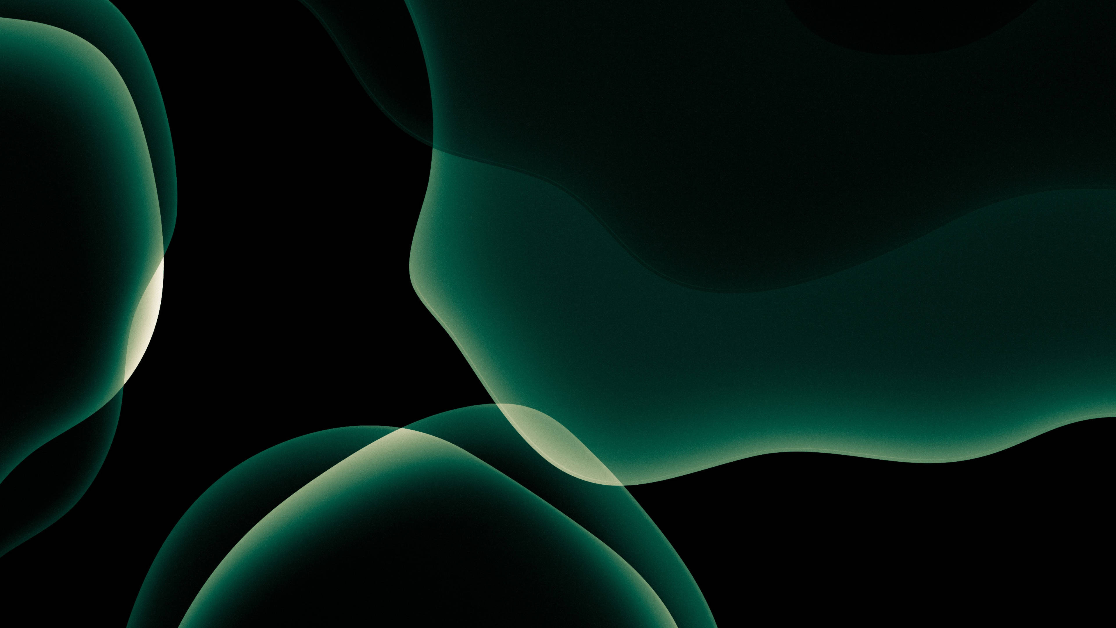 4D Ultra HD, emerald green, abstract shapes, 4K Desktop Wallpaper