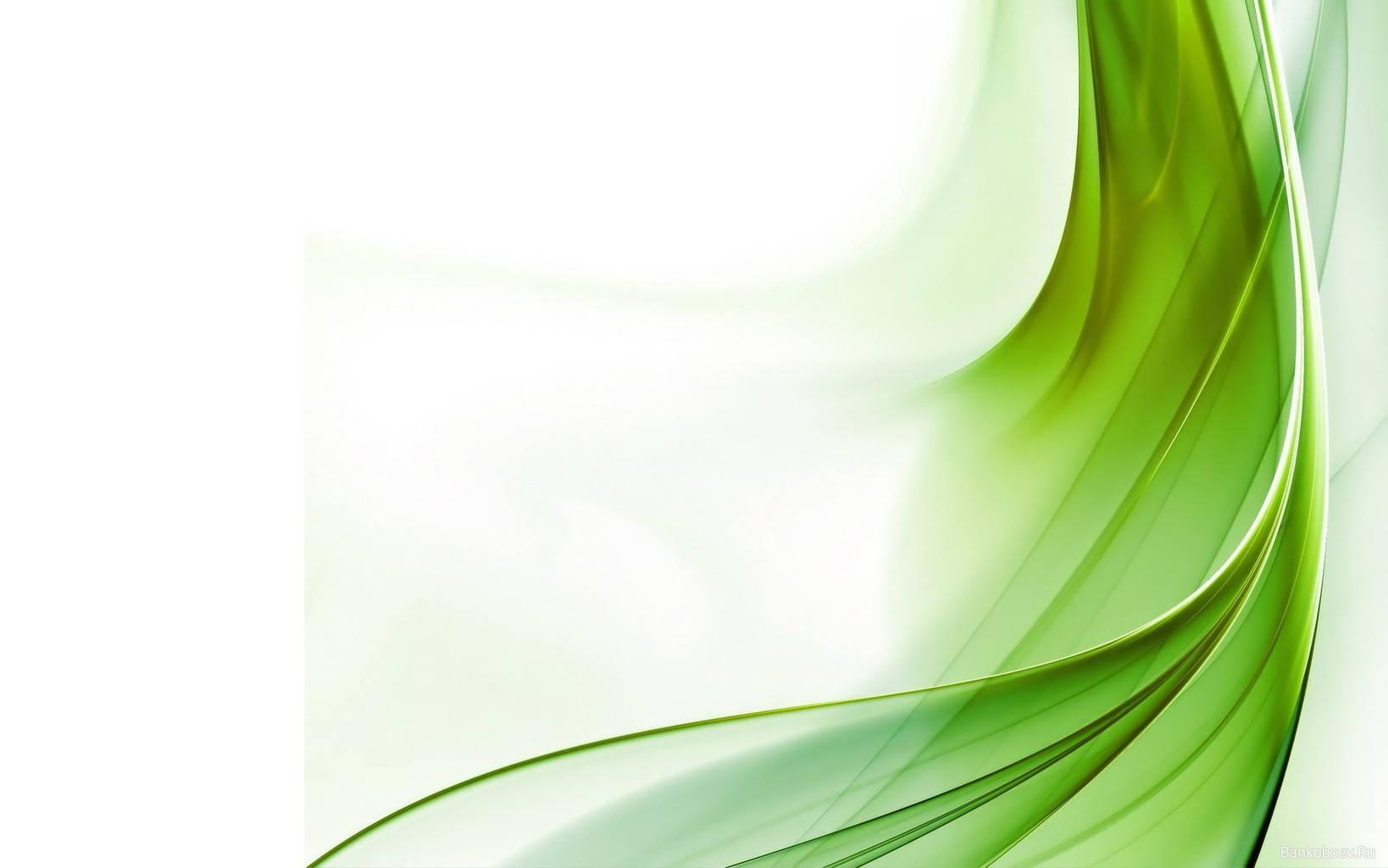 bright green, translucent green, ribbons, HD Desktop Wallpaper