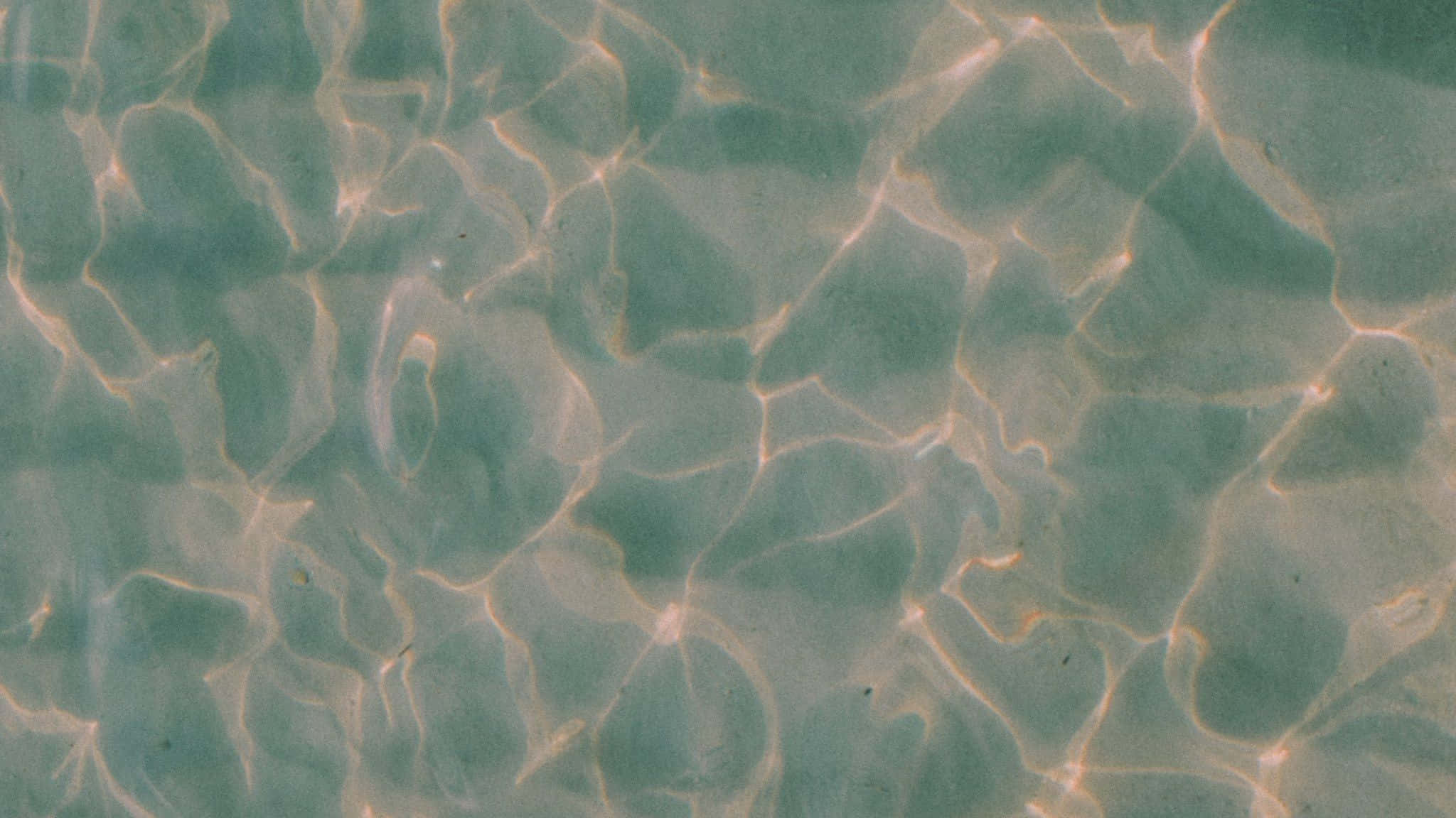 Green Aesthetic Desktop, turquoise water, sunlight ripples, Full HD Desktop Wallpaper