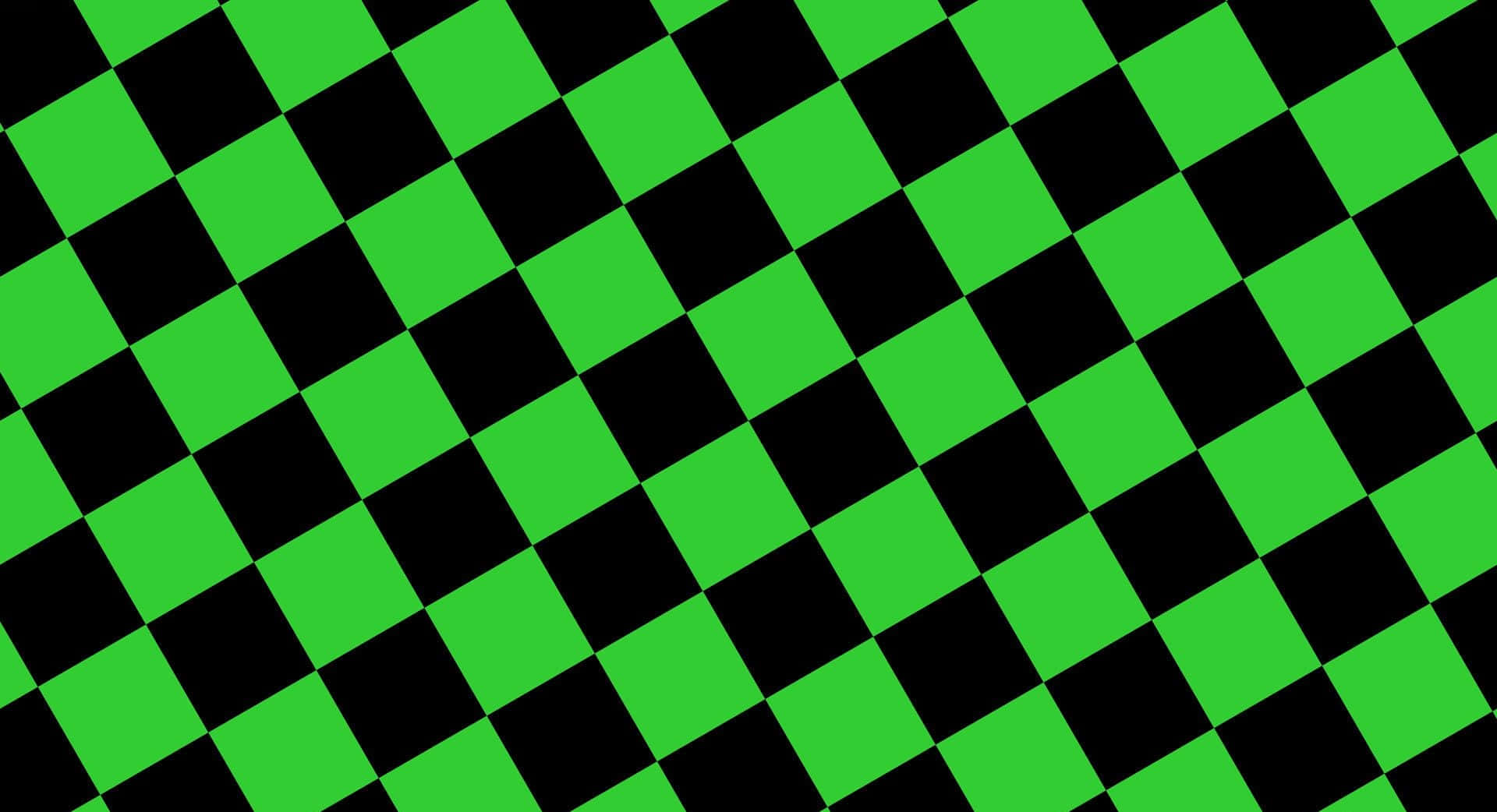 green aesthetic desktop, vibrant green, black checkered pattern, Full HD Desktop Wallpaper