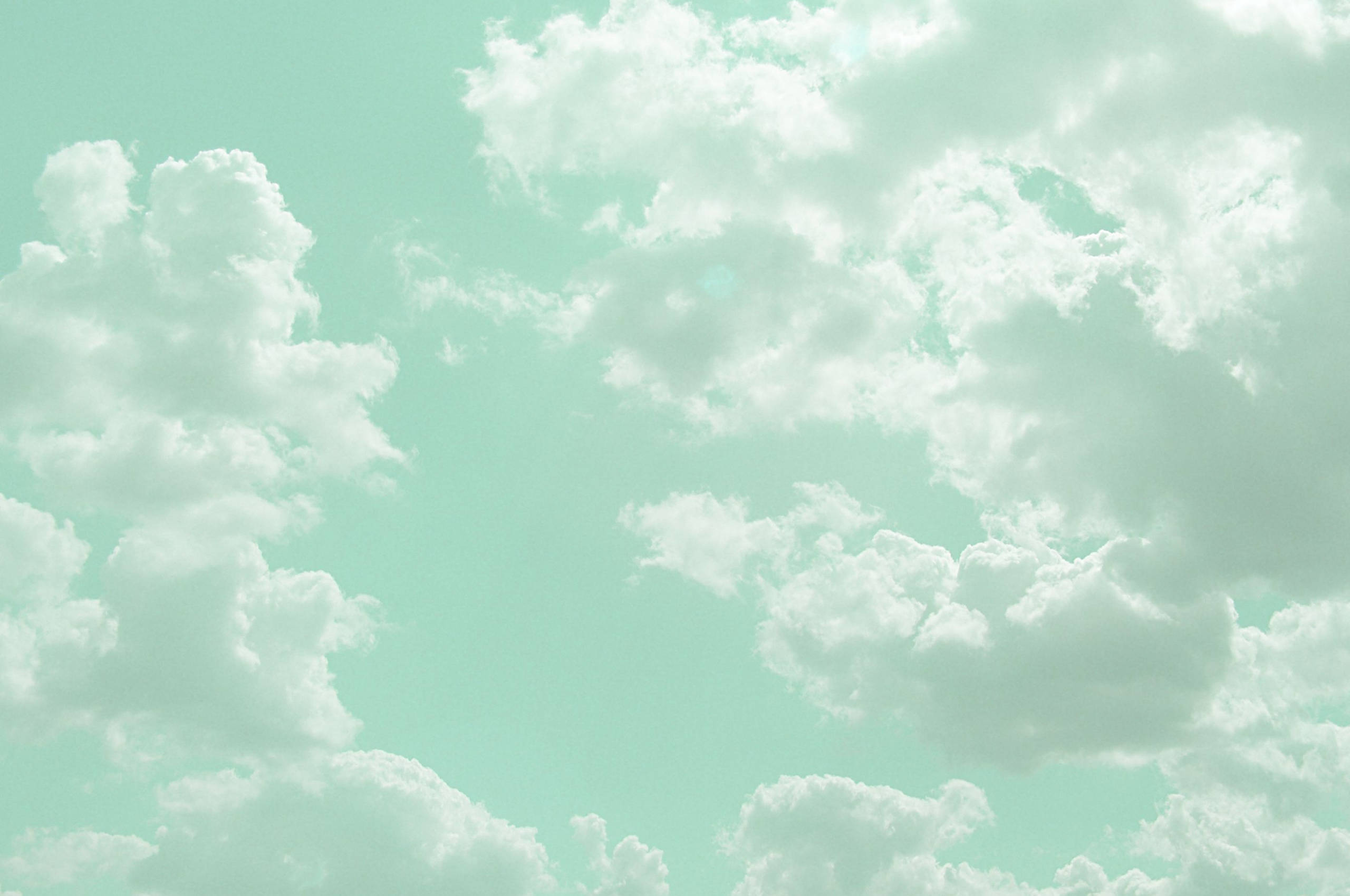 pastel green aesthetic laptop, 2560 x 1700, mint green sky, 2K Desktop Wallpaper