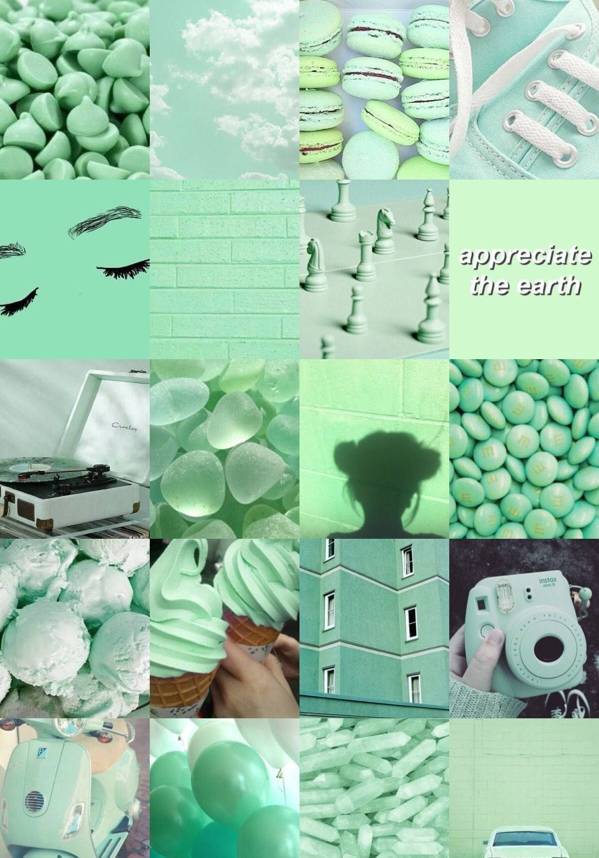 mint green, macarons, ice cream, HD Phone Wallpaper