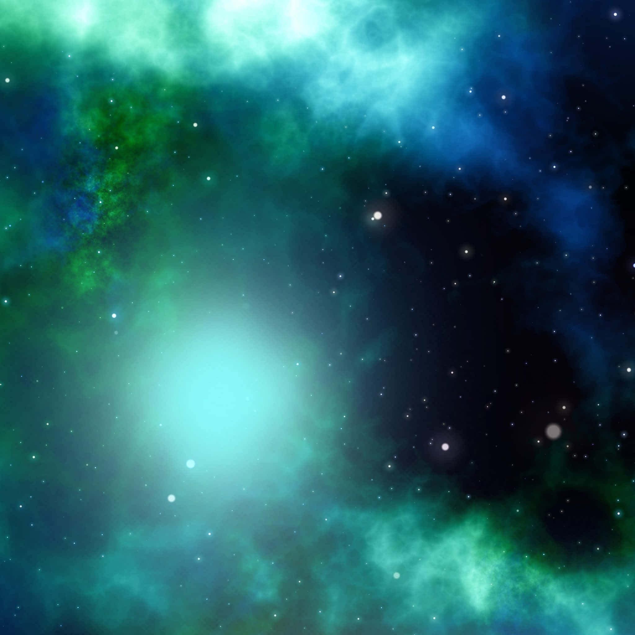 green and blue galaxy, teal, emerald, Full HD Desktop Wallpaper