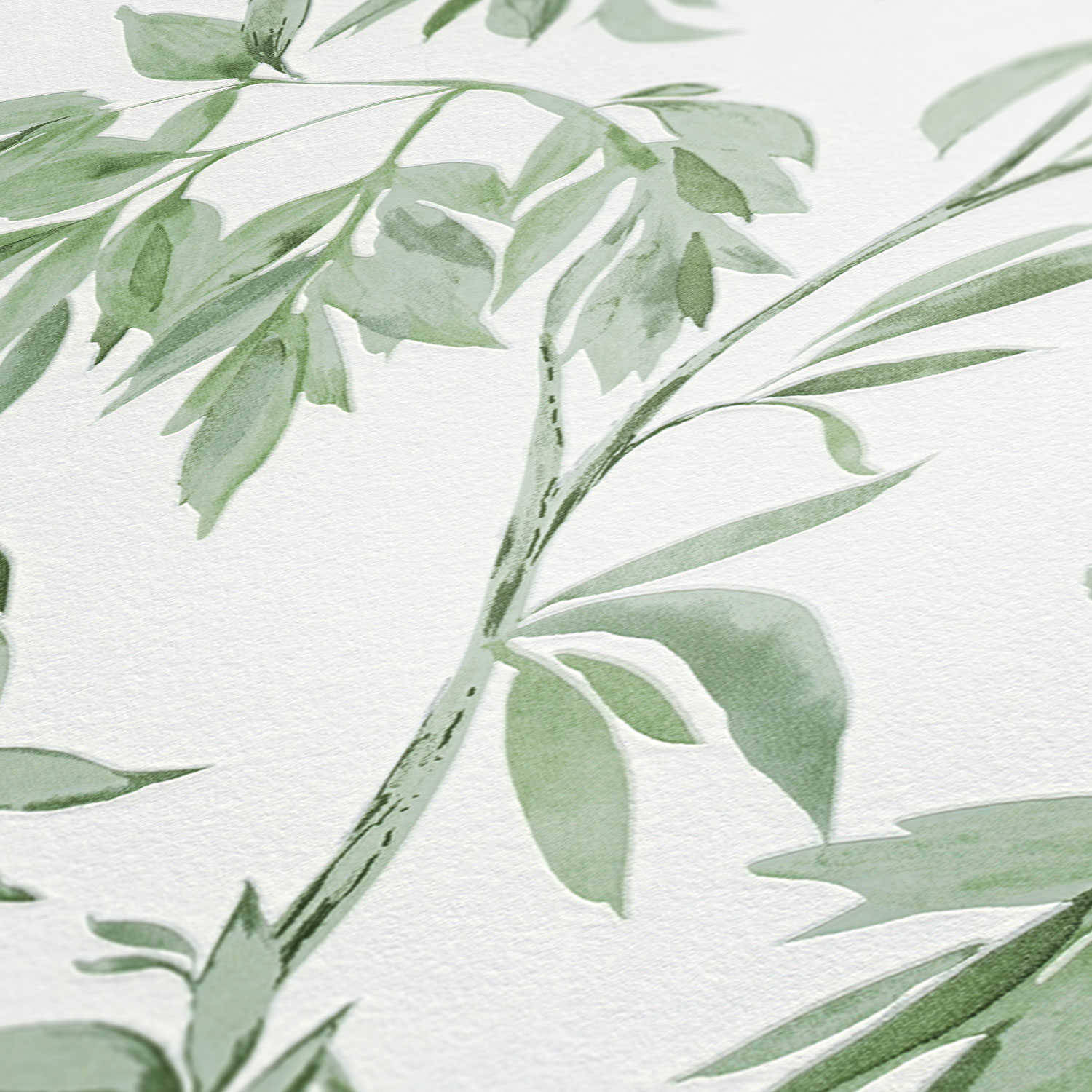 Green And White Aesthetic, watercolor painting, soft green tones, HD Desktop Wallpaper