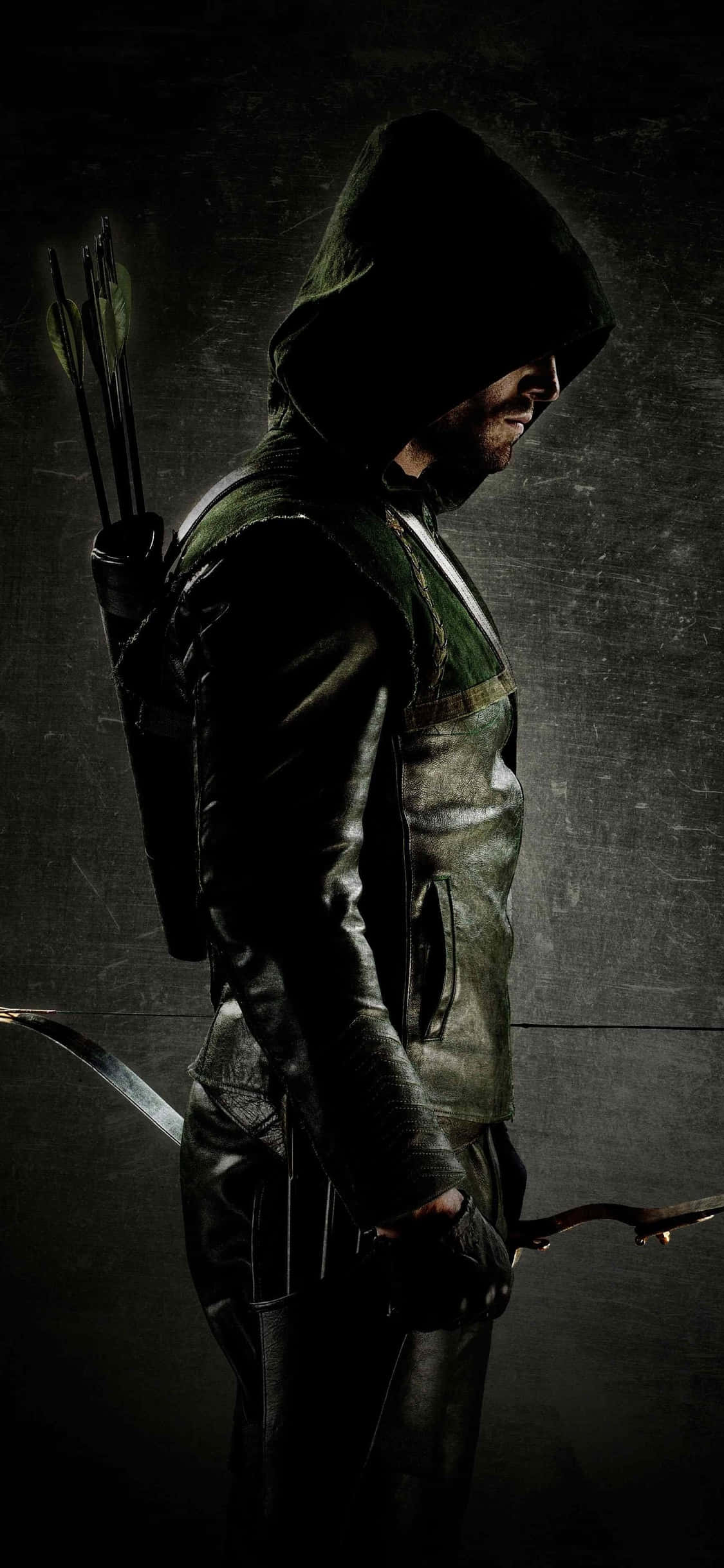 Green Arrow, iPhone, hooded archer, Full HD Phone Wallpaper