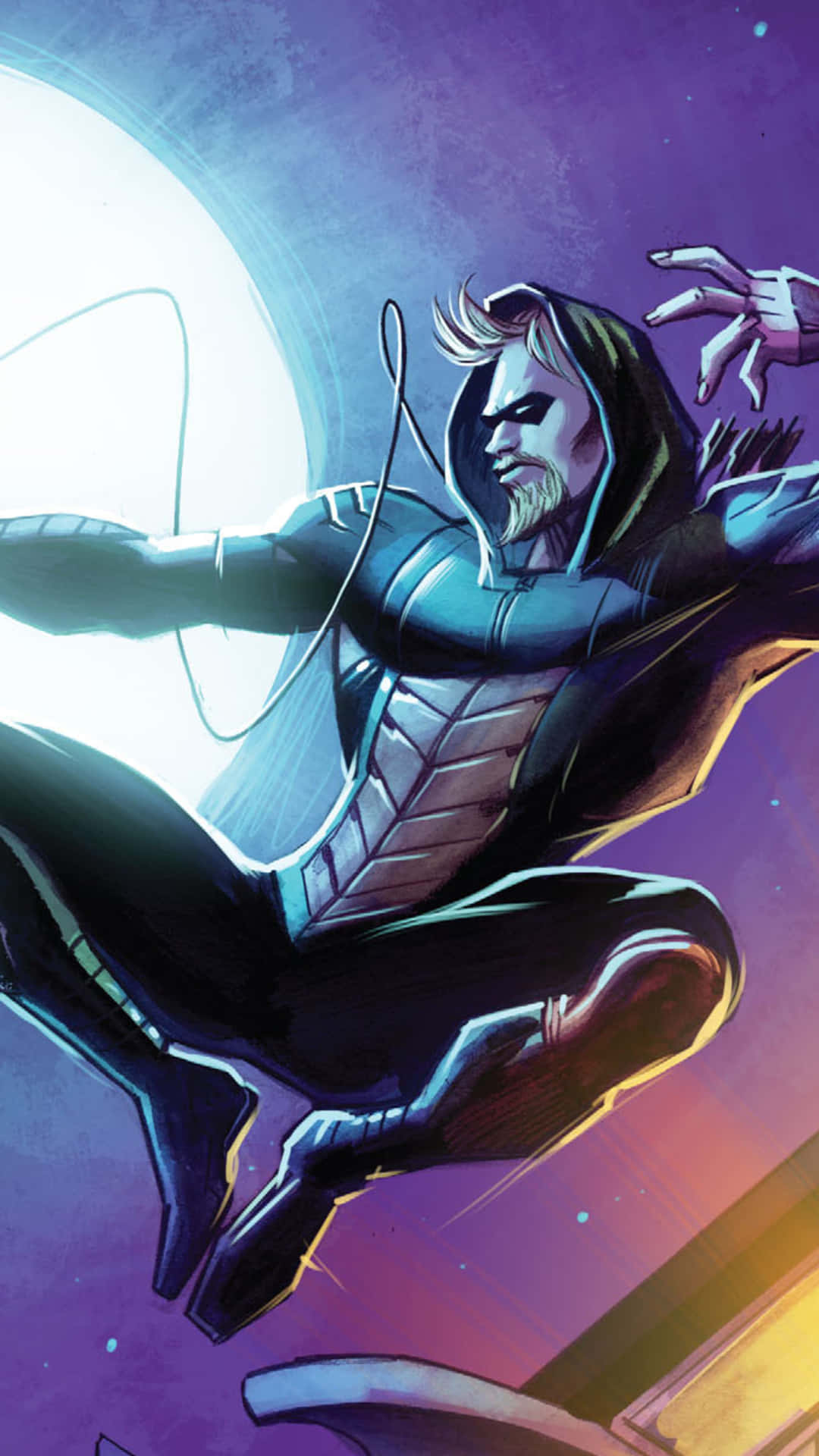 Green Arrow, comic book character, hooded superhero, Full HD Phone Wallpaper