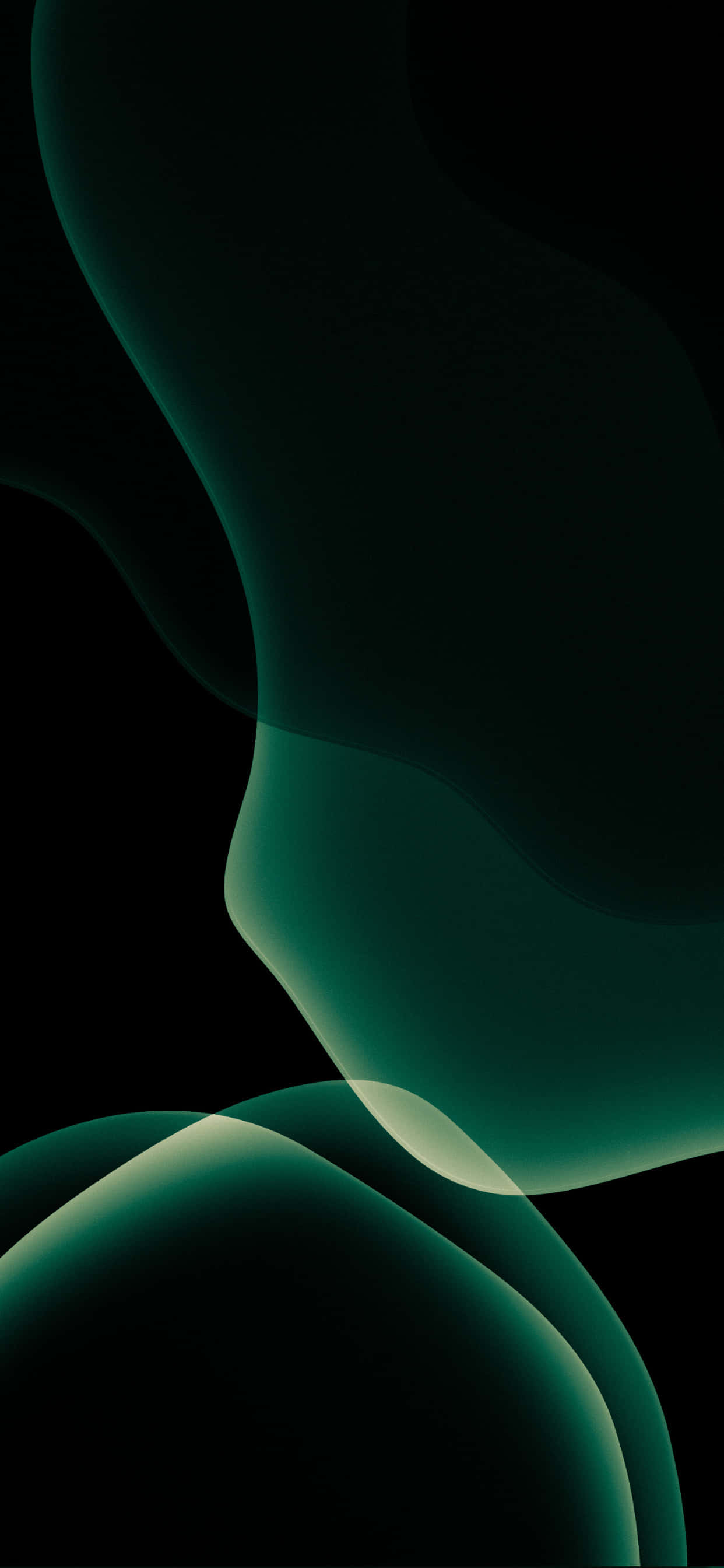 iPhone 11, emerald green, black background, 2K Phone Wallpaper