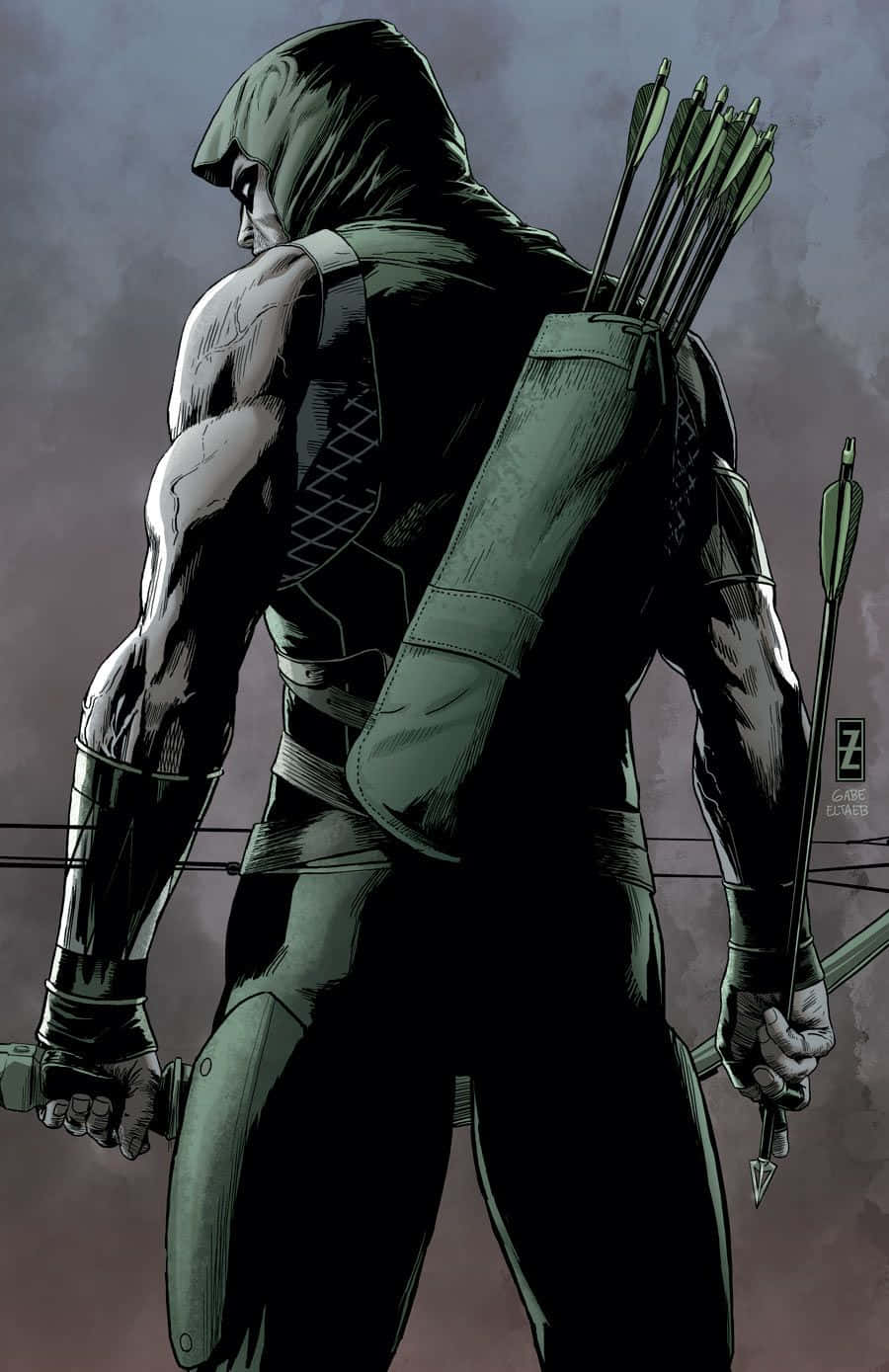 Green Arrow, iPhone, hooded archer, HD Phone Wallpaper