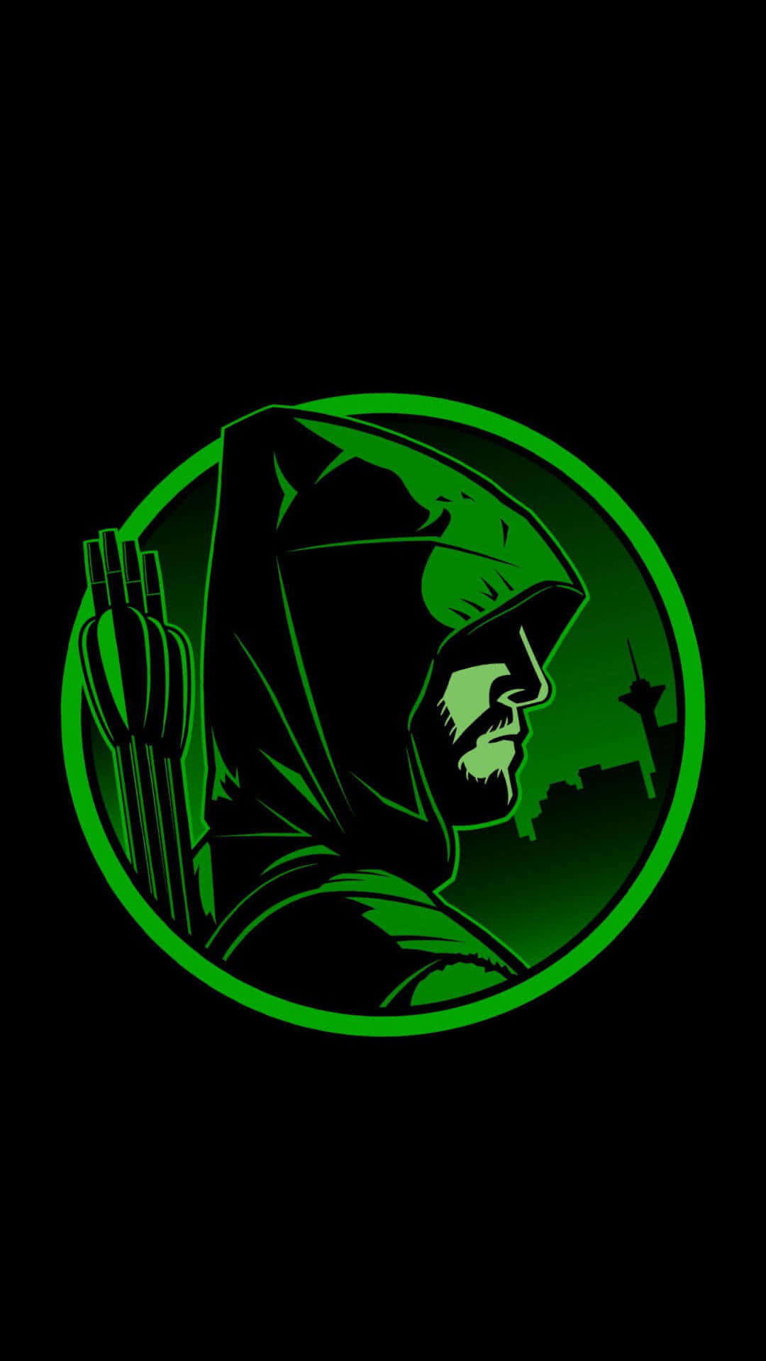Green Arrow, iPhone, hooded cloak, Full HD Phone Wallpaper