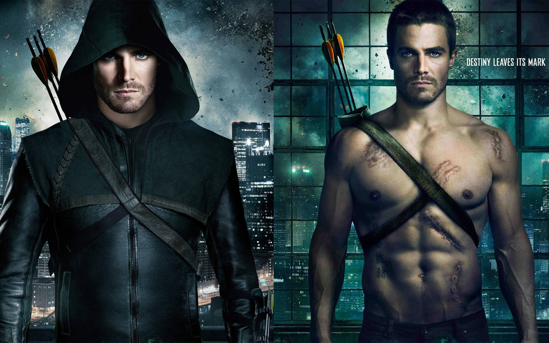 Green Arrow, masked archer, dark gear, Full HD Desktop Wallpaper