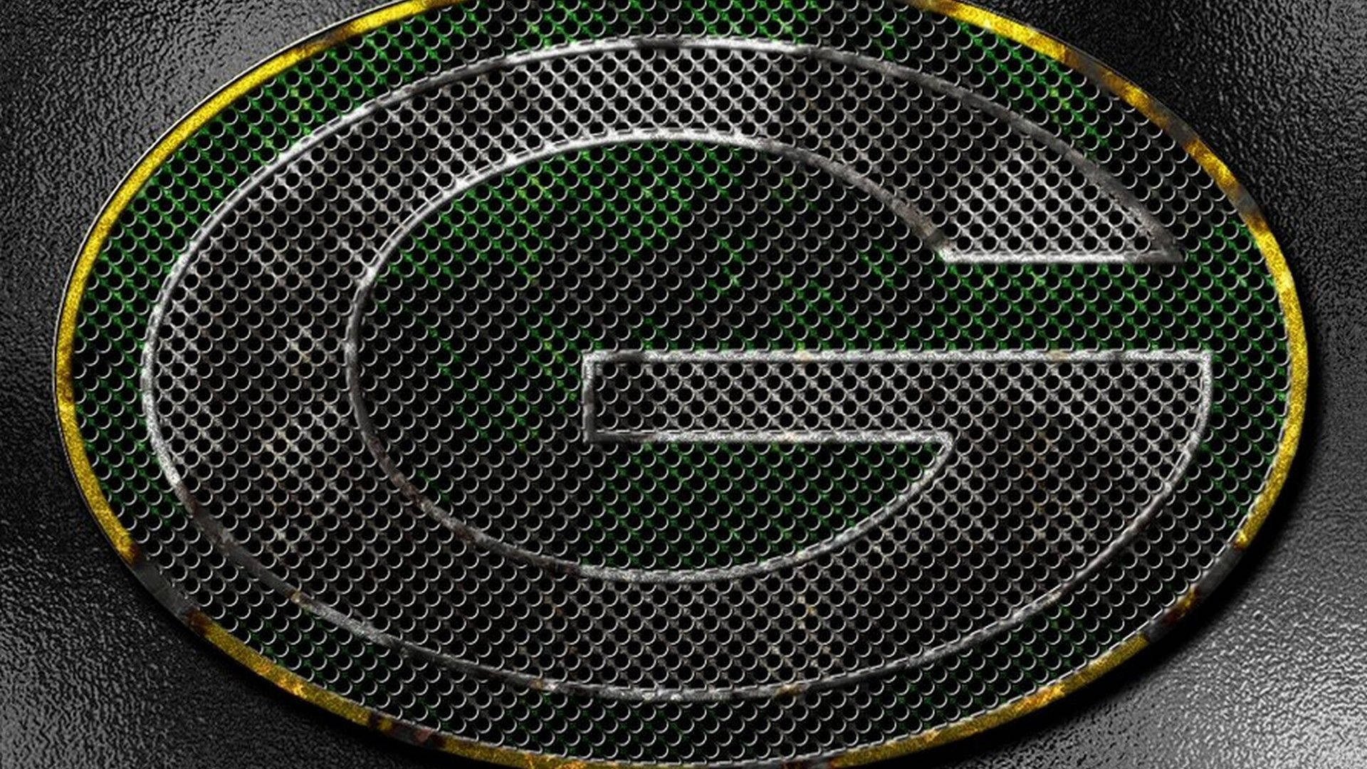 Green Bay Packers, 2019 NFL Football, metallic green 'G' logo, Full HD Desktop Wallpaper