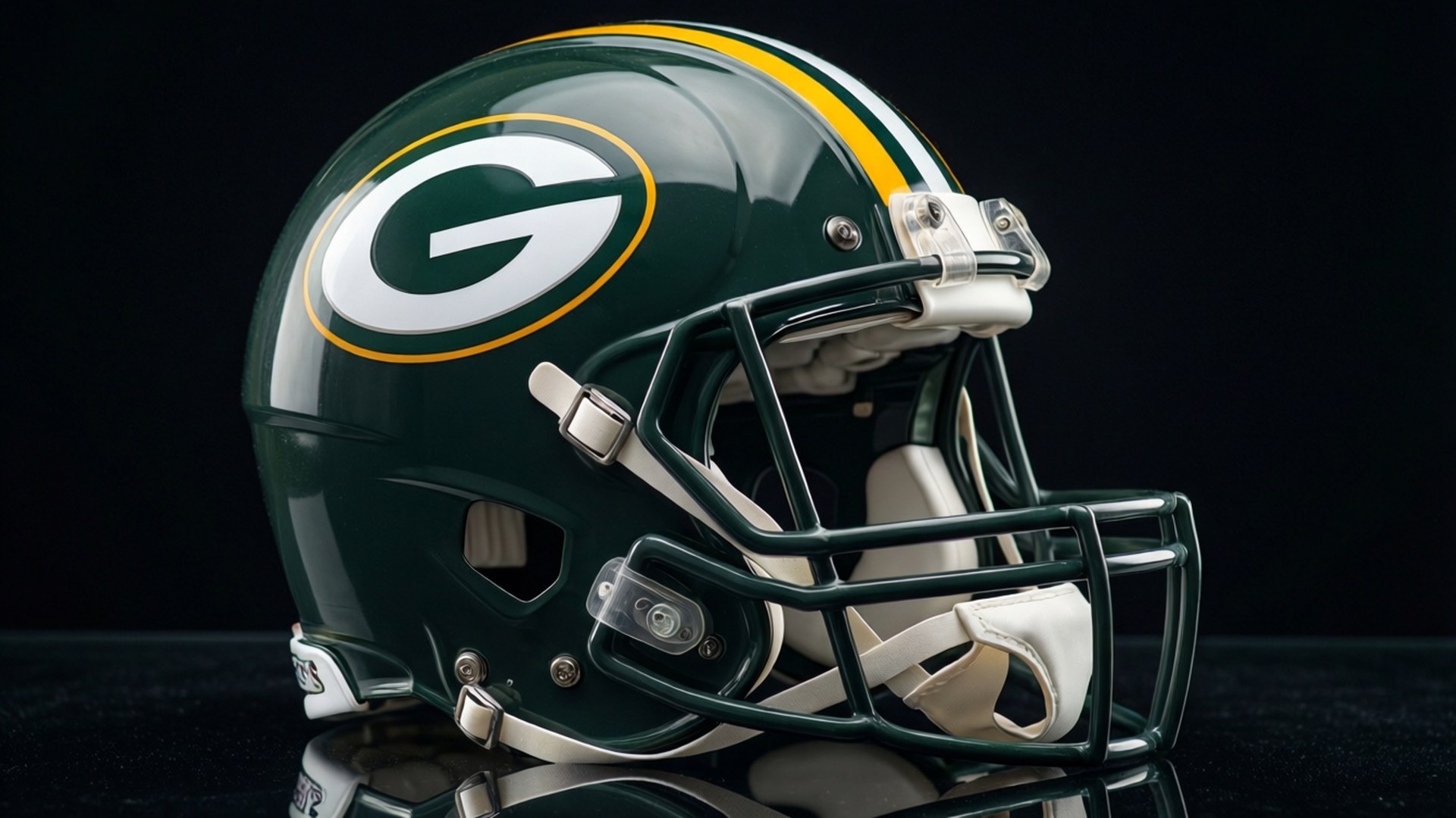 Green Bay Packers, glossy green, yellow and white accents, Full HD Desktop Wallpaper