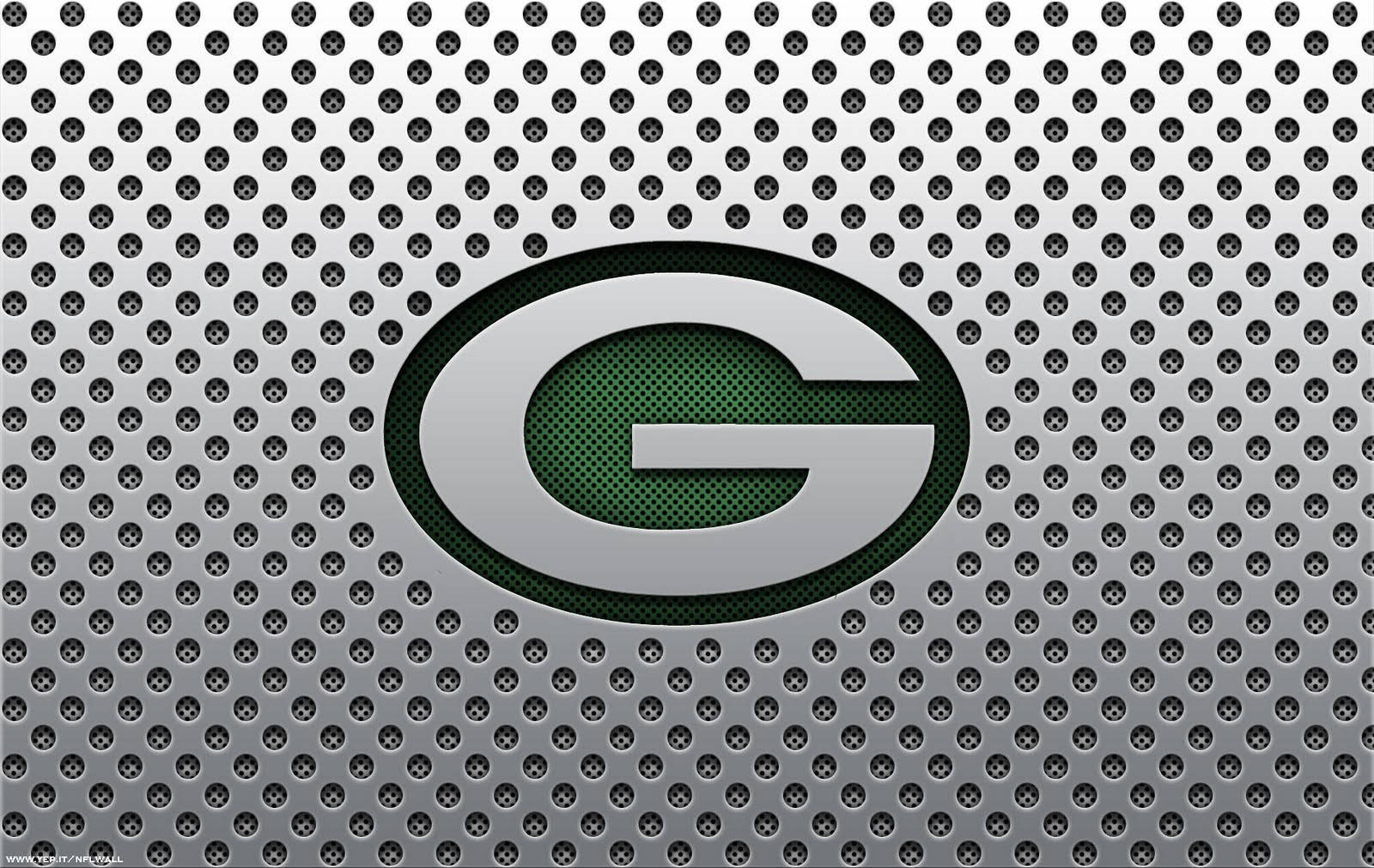 Green Bay Packers, silver mesh logo, green and silver, HD Desktop Wallpaper