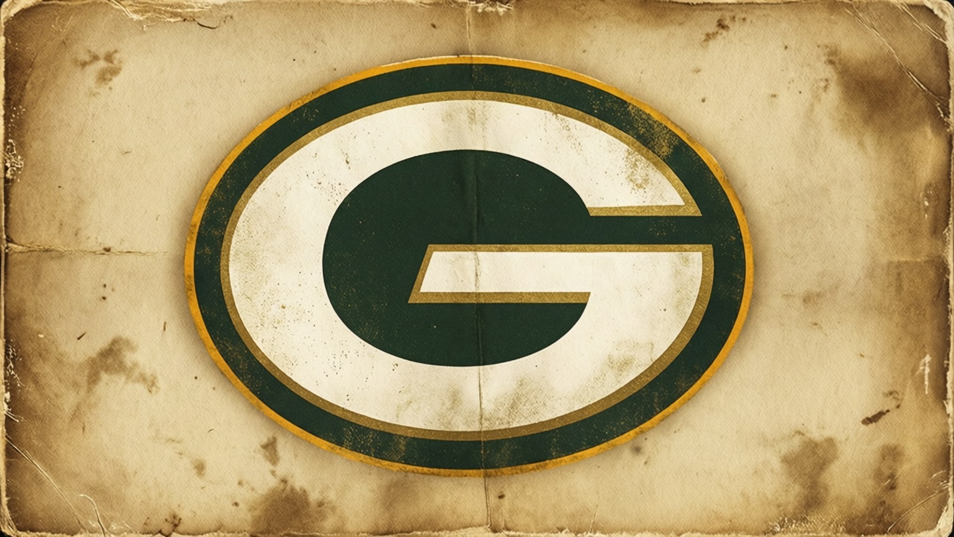 Green Bay Packers, vintage logo, green, Full HD Desktop Wallpaper