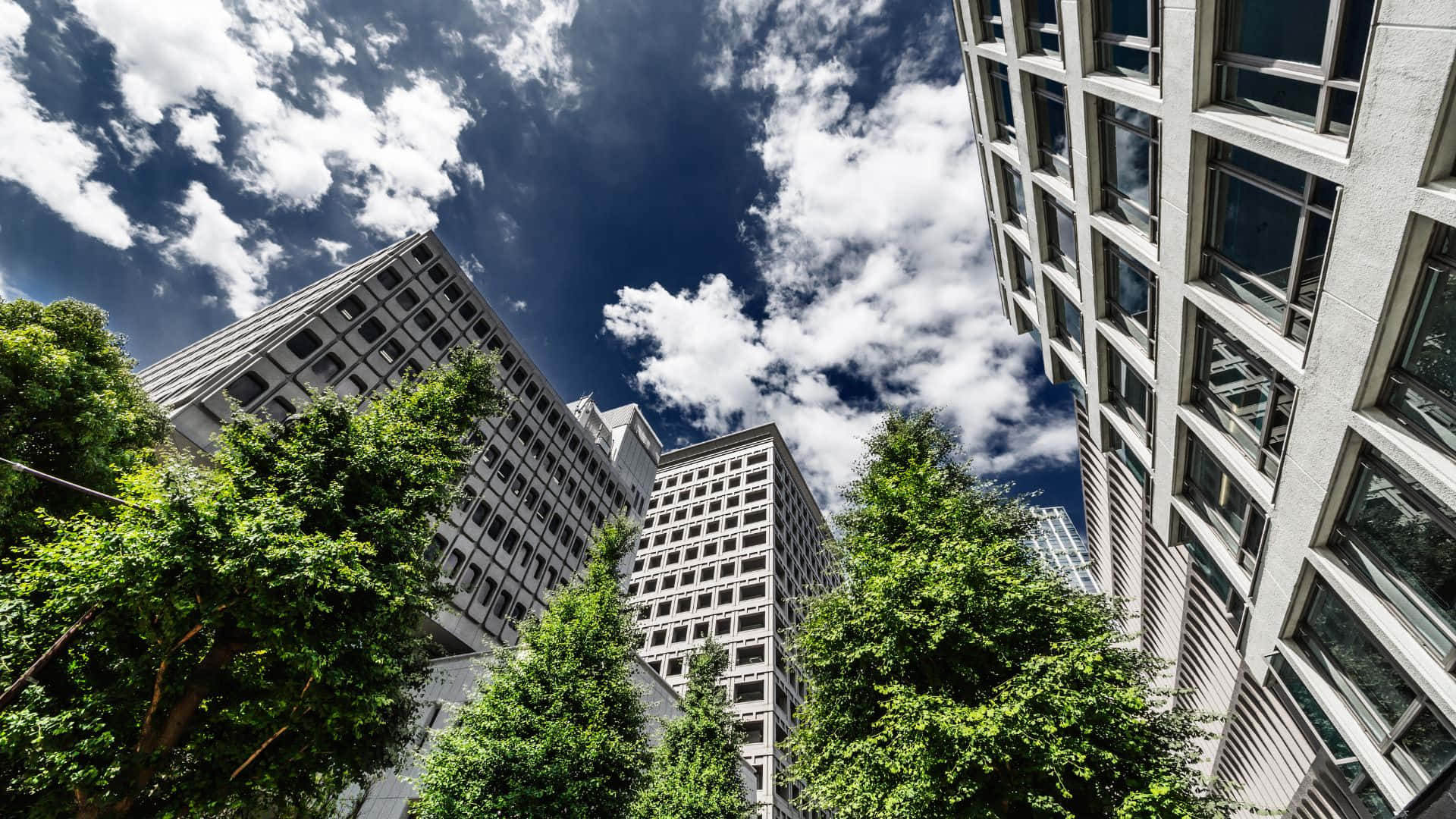 green buildings, 1920 x 1080 wallpaper, modern skyscrapers, Full HD Desktop Wallpaper