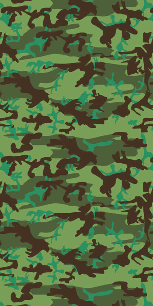 Green Camo, green, brown, SD Phone Wallpaper
