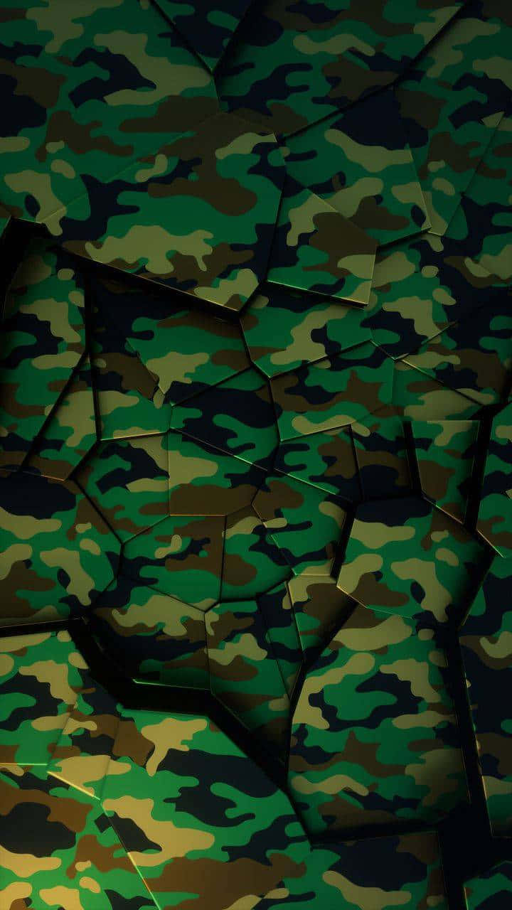 Green Camo, geometric shards, green, HD Phone Wallpaper