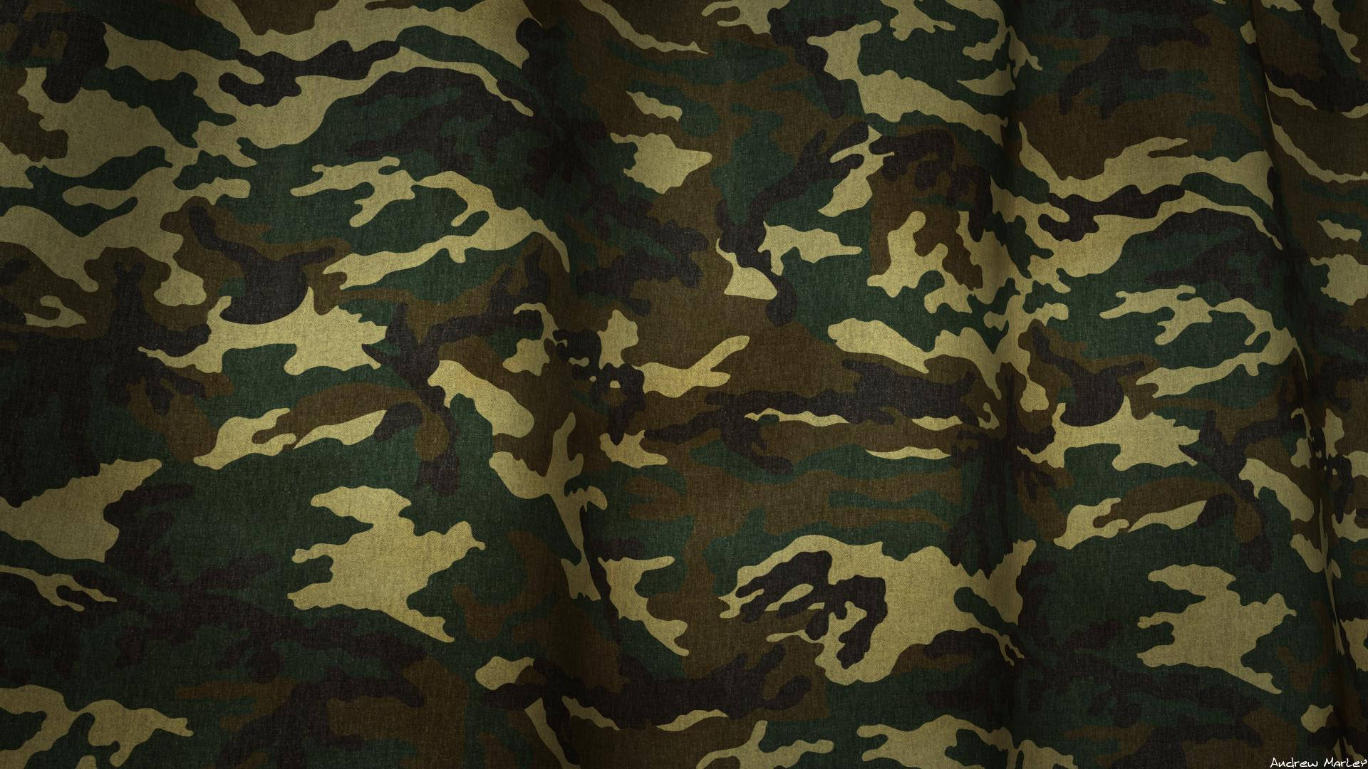 Camo Creased Pattern, military camouflage fabric, green, Full HD Desktop Wallpaper